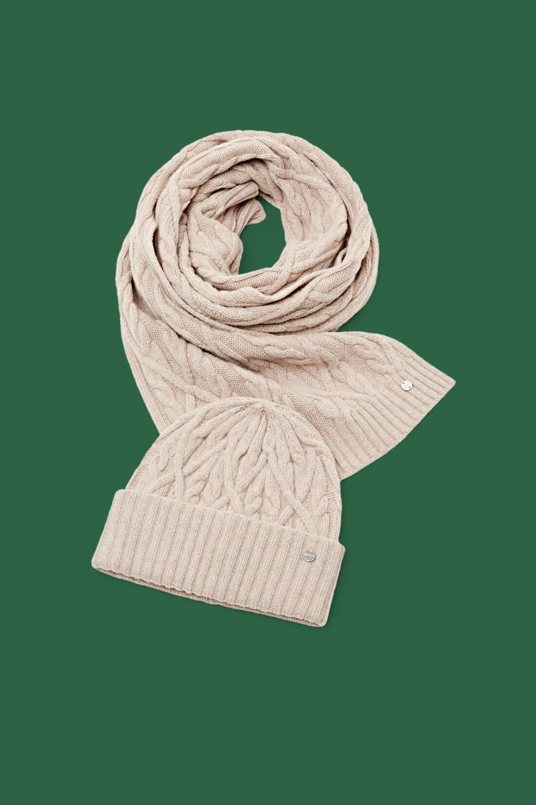 Geschenk-Set: Beanie und Schal aus Wollmix