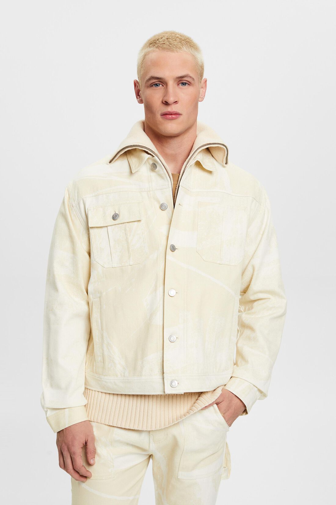 Gemusterte Truckerjacke