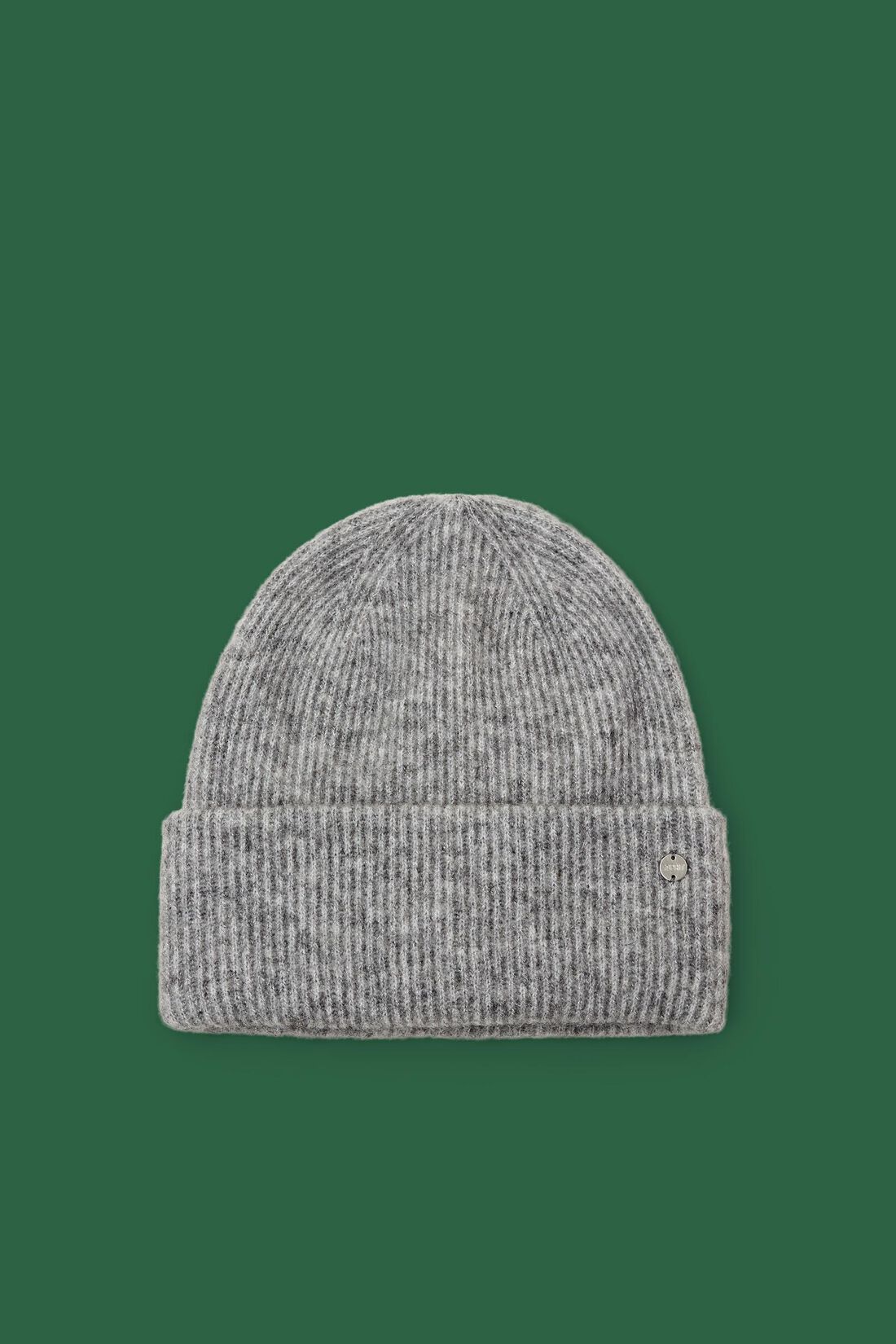 Gerippte Beanie aus Mohair-Wolle-Mix