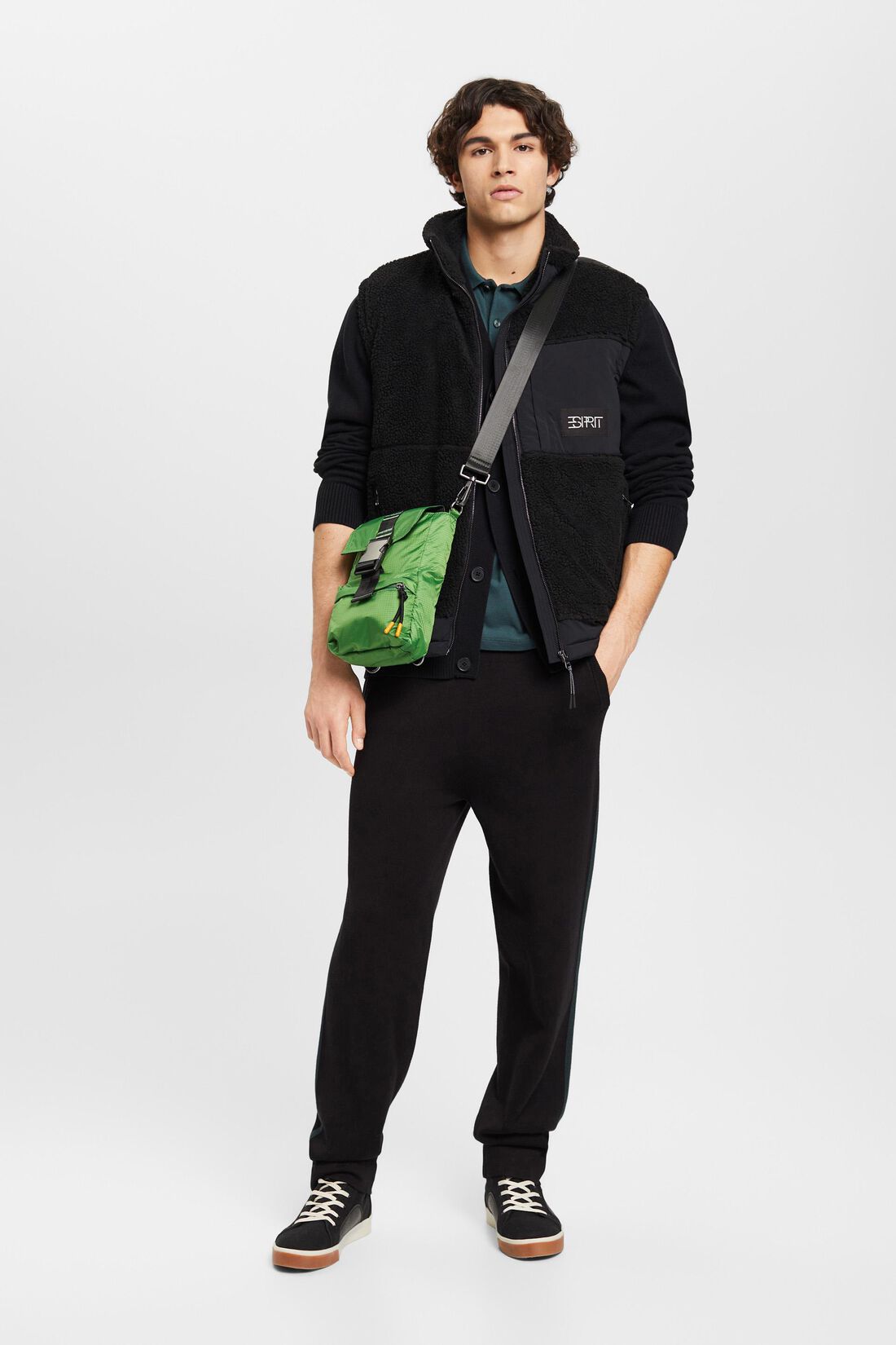 Sherpa-Jacke in abgen&auml;htem Design