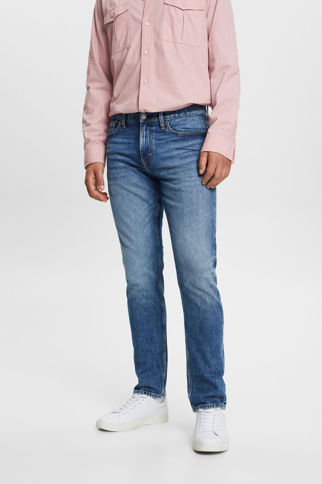 Schmale Jeans mit mittlerer Bundh&ouml;he