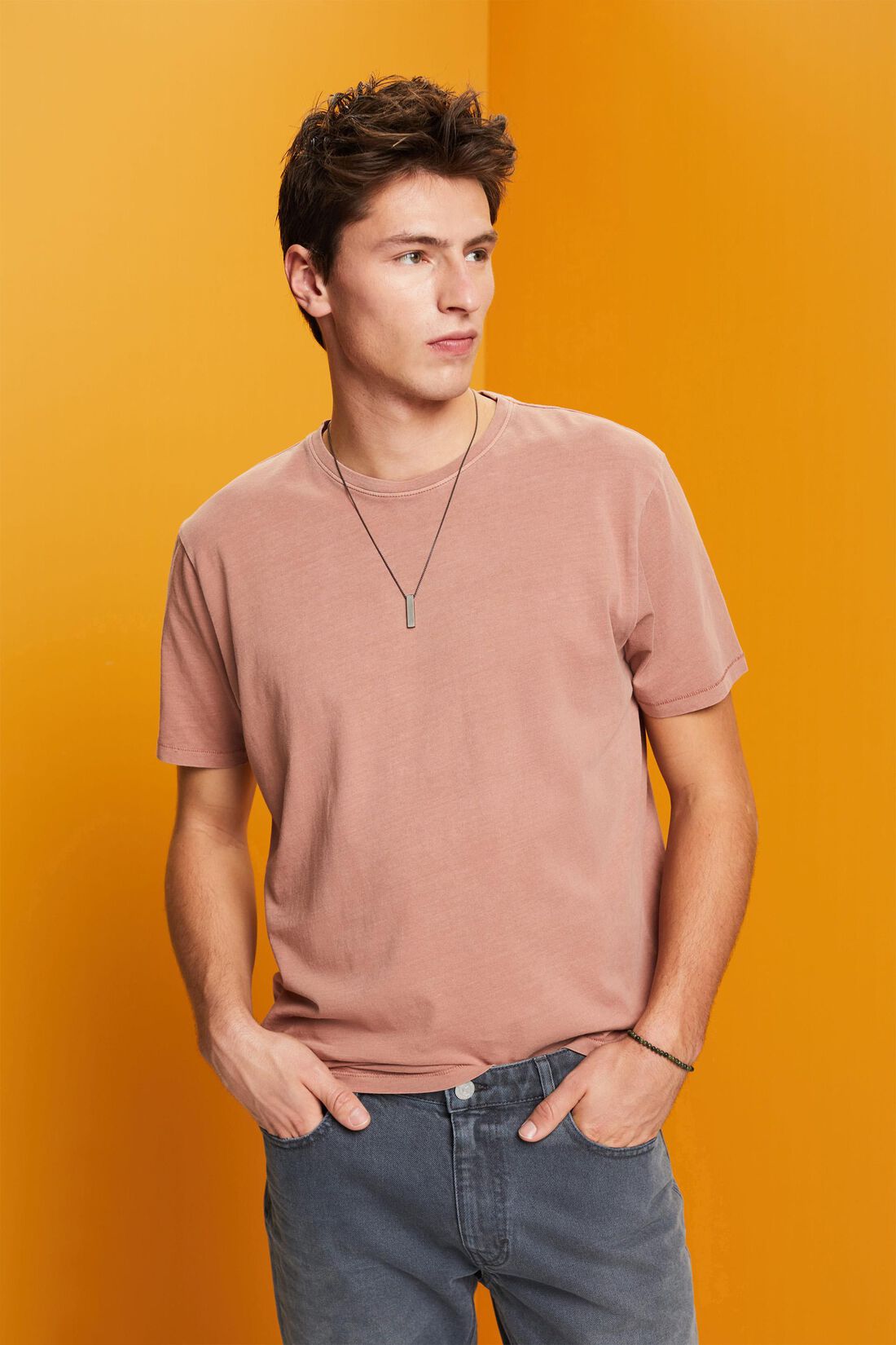 T-Shirt im Washed-Look, 100% Baumwolle