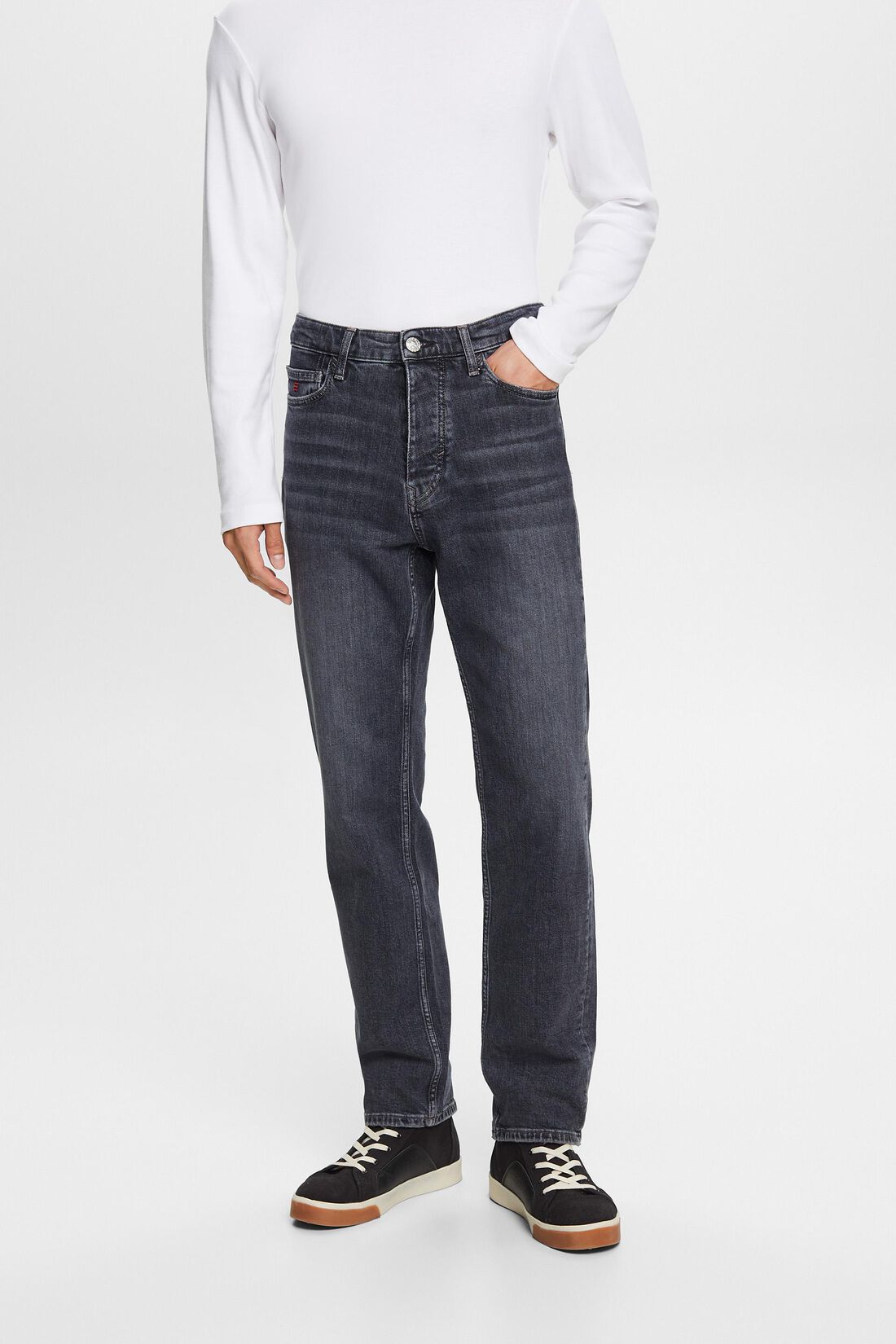 Lockere Retro-Jeans mit mittlerer Bundh&ouml;he