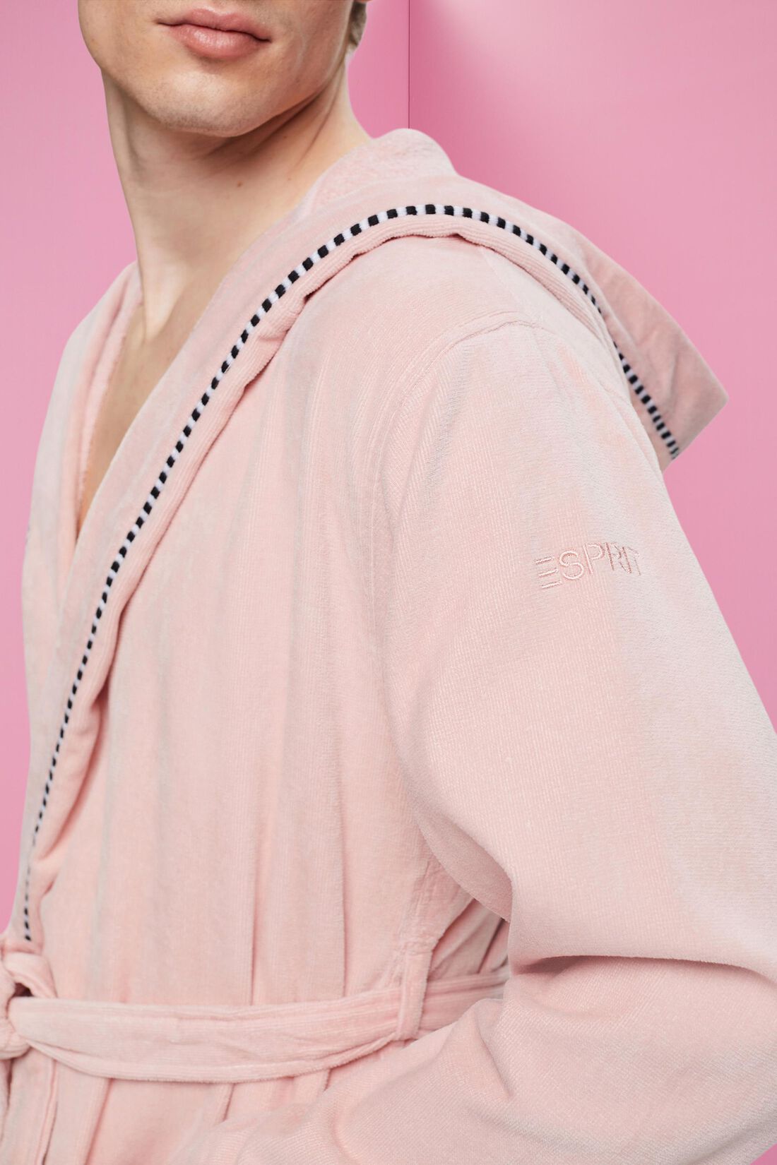 Velours-Bademantel, 100% Baumwolle