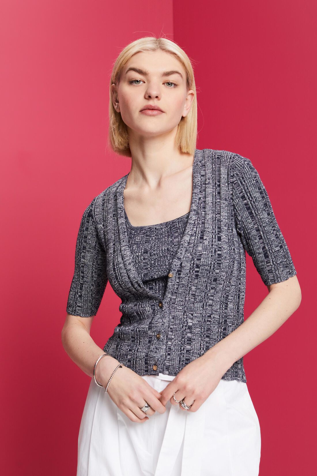 Kurzarm-Cardigan mit LENZING&trade; ECOVERO&trade;