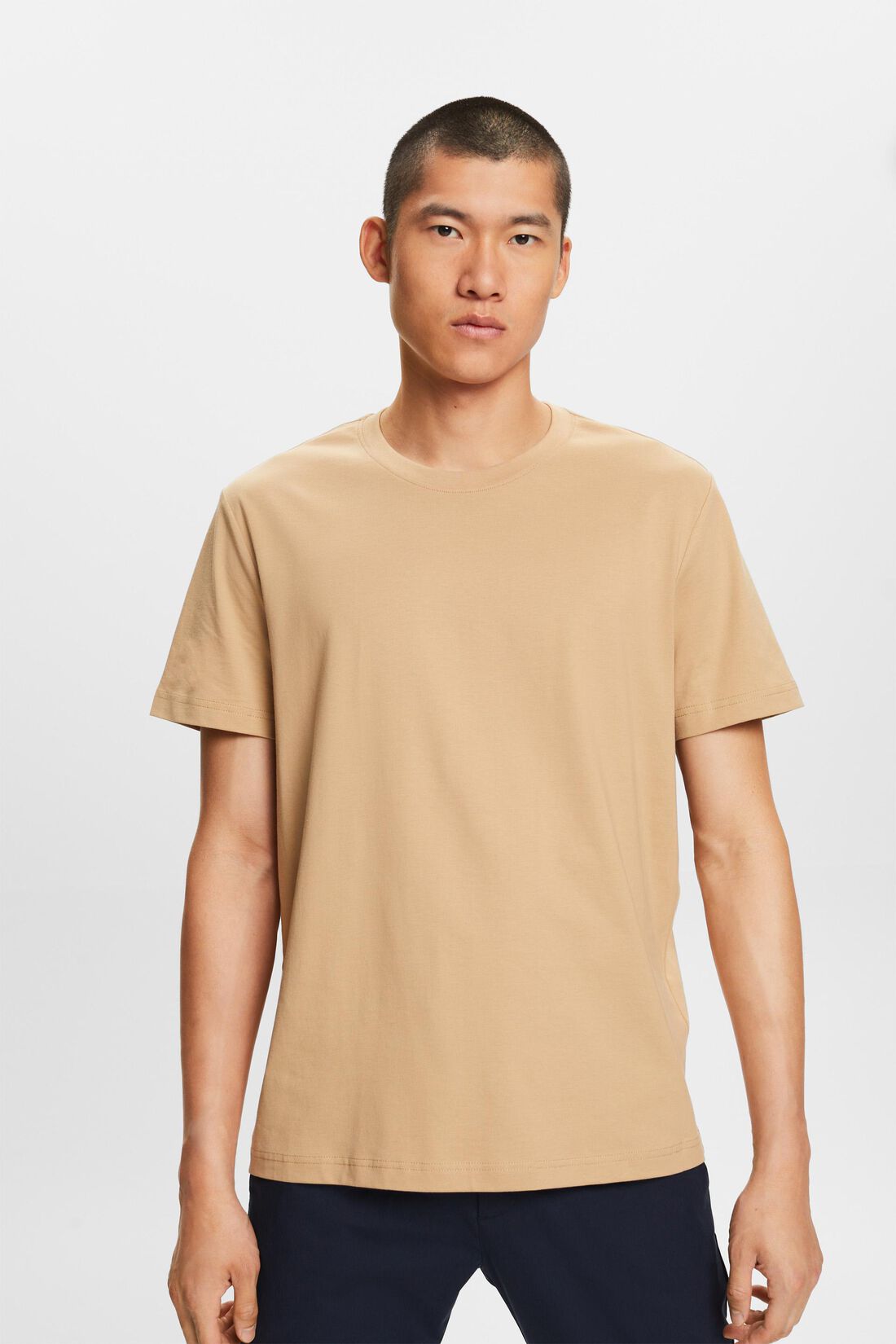 Rundhals-T-Shirt aus Pima-Baumwolljersey