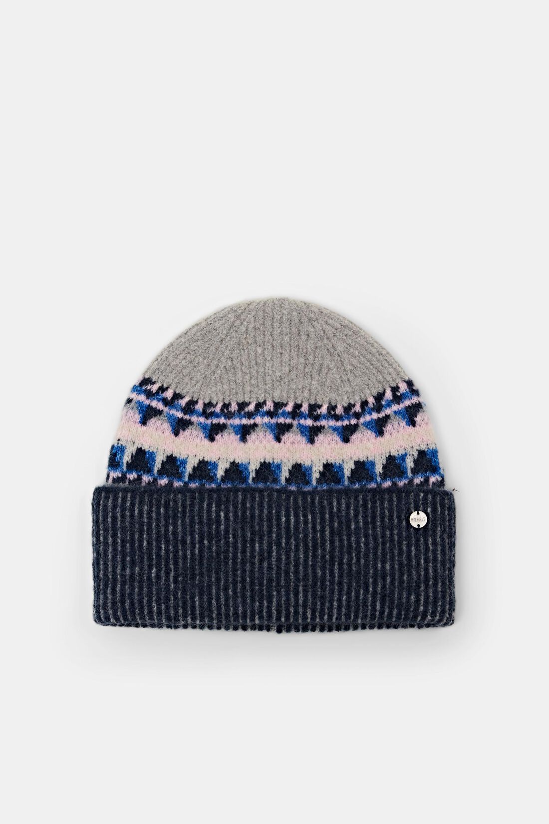 Gerippte Grafik-Beanie