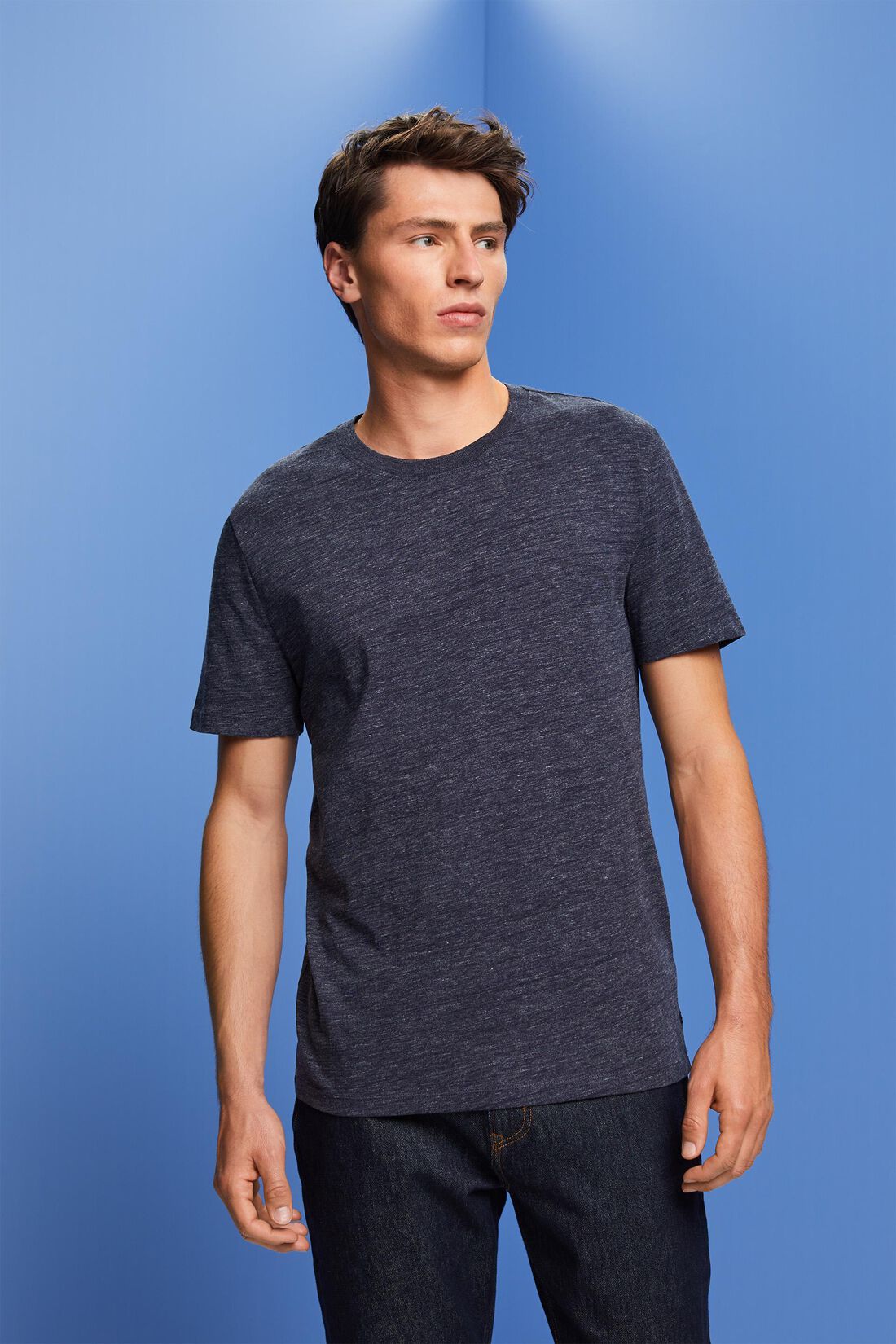 Jersey-T-Shirt mit Rundhalsausschnitt