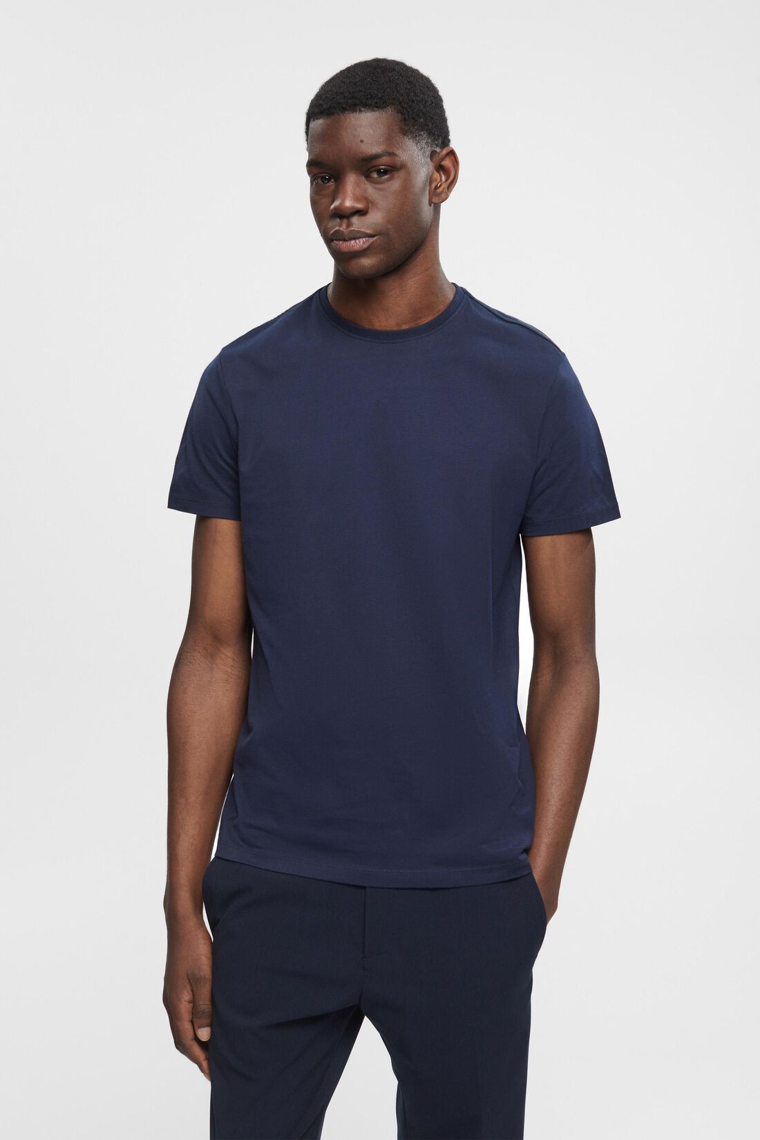Pima-Baumwoll-T-Shirt im Slim Fit