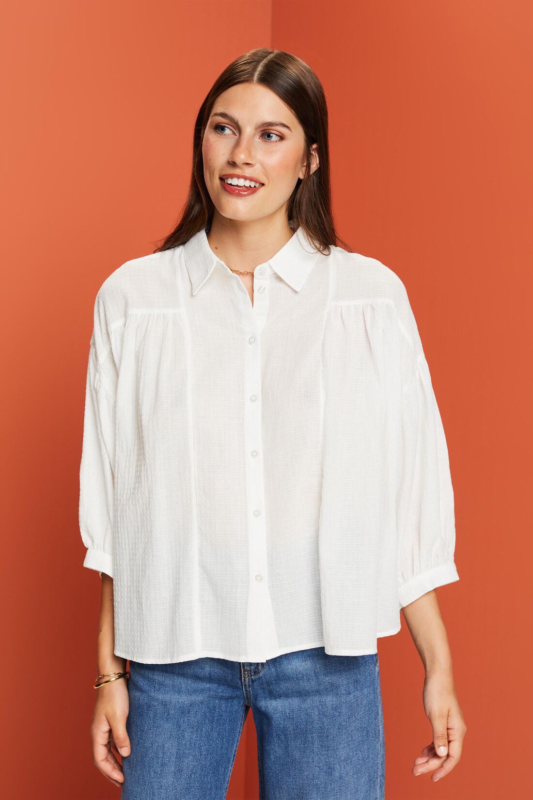 Oversize-Bluse, 100% Baumwolle