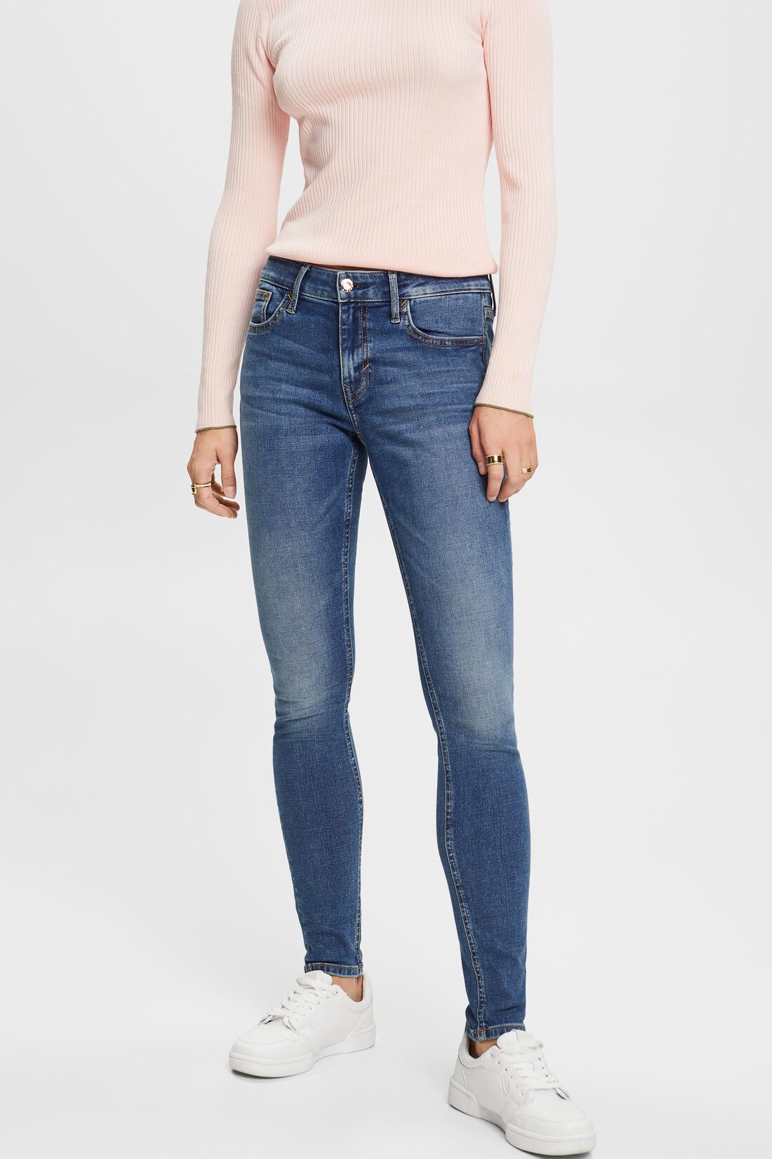 Skinny Jeans mit mittlerer Bundh&ouml;he