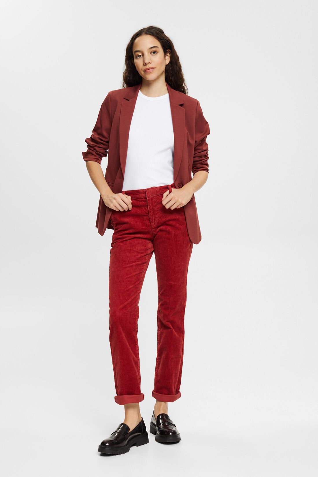 Mid-Rise-Cordhose