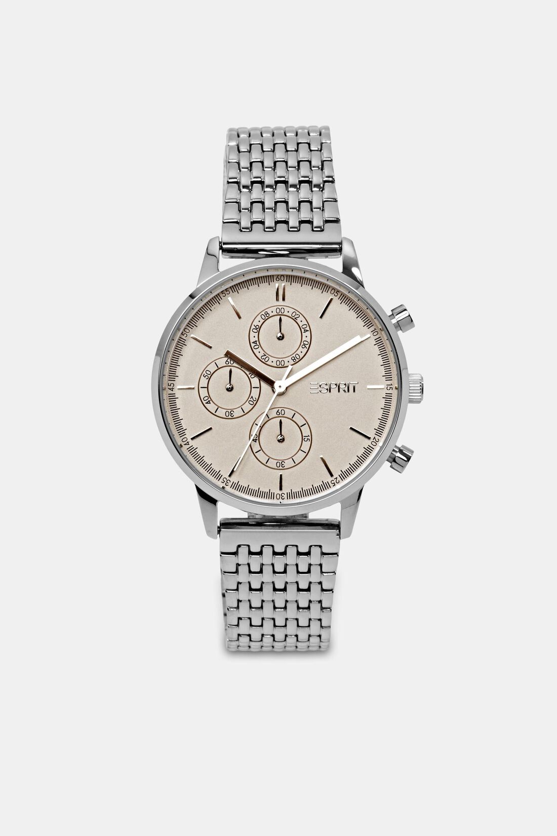 Edelstahl-Chronograph mit Gliederarmband