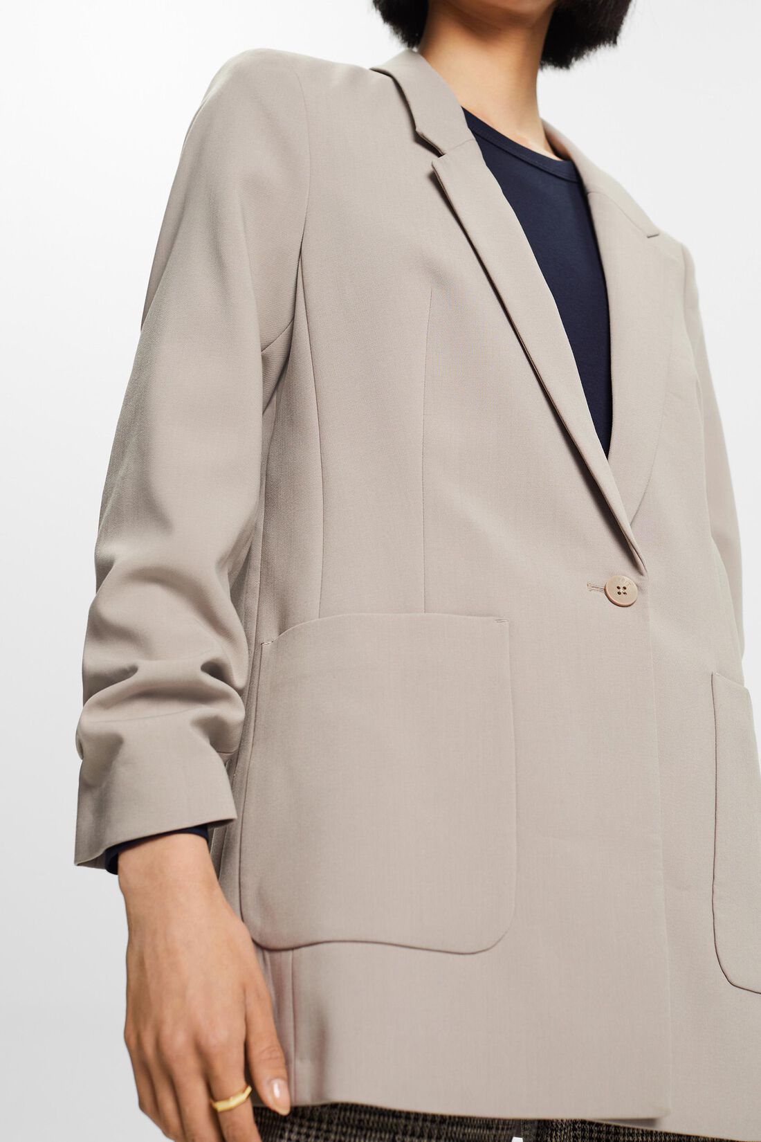 Blazer mit drapierten &Auml;rmeln
