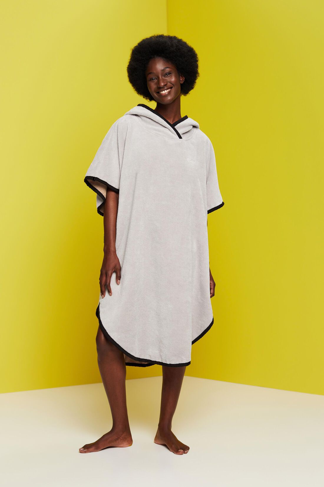 Unisex Bademantel-Poncho mit Kapuze