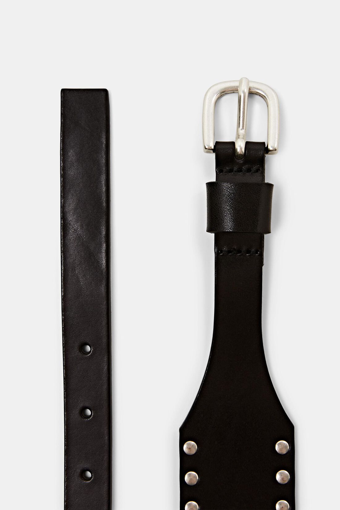 Tailleng&uuml;rtel mit Nieten, 100% echtes Leder