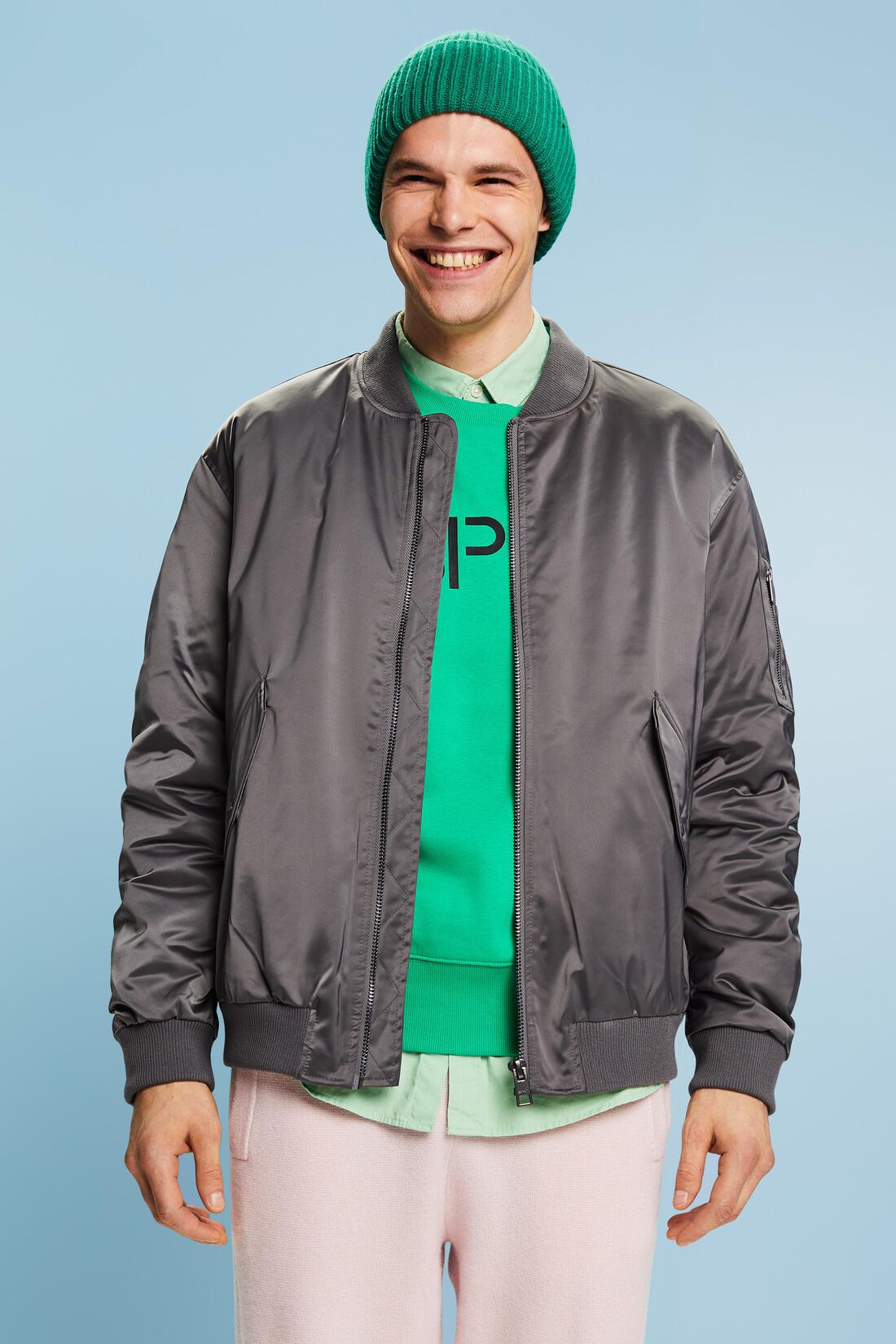 Bomberjacke aus Satin