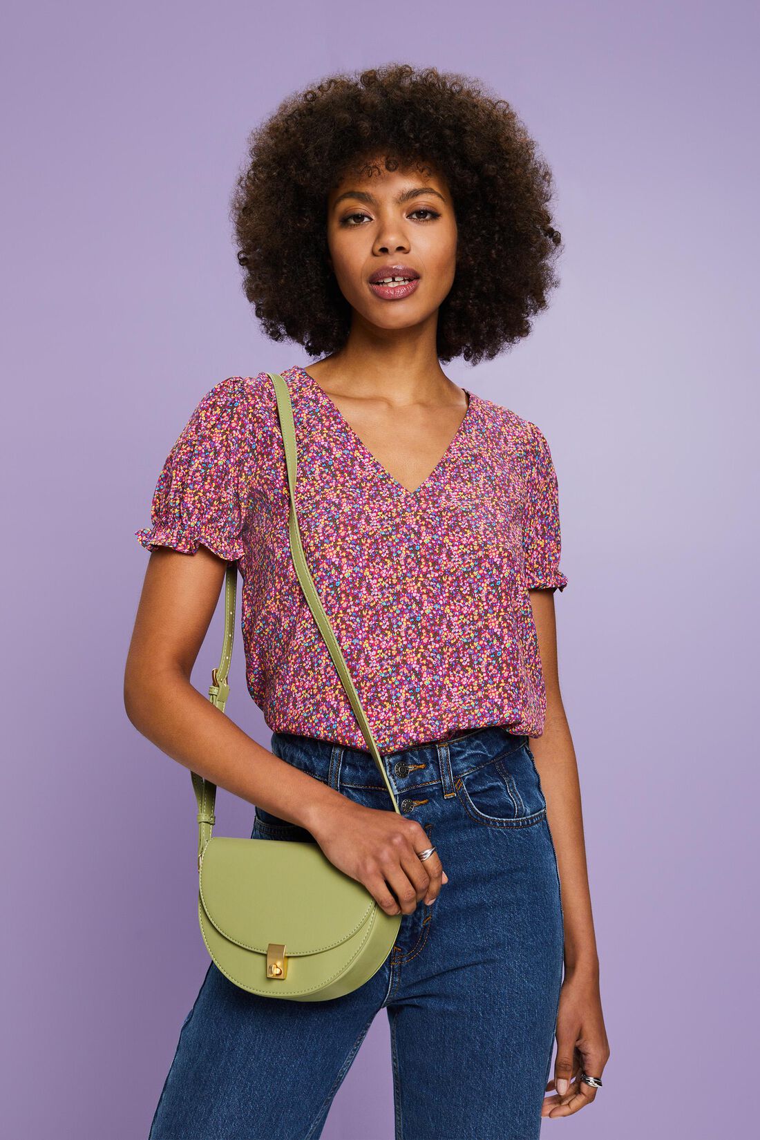 Bluse mit Print, LENZING&trade; ECOVERO&trade;
