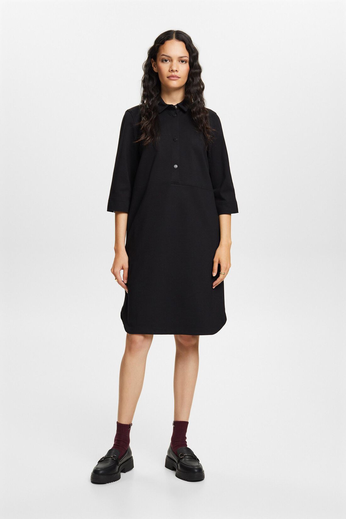 Hemdblusenkleid aus Punto-Jersey