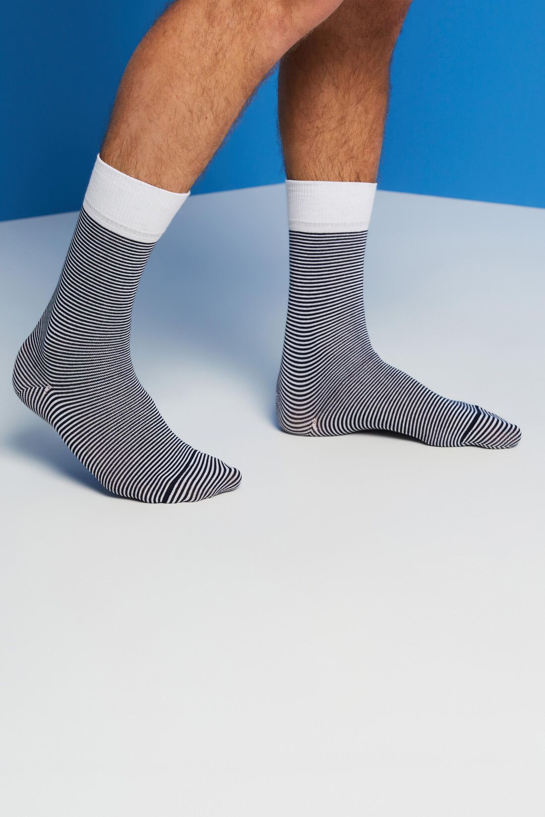 2er-Set gestreifte Socken, Bio-Baumwolle