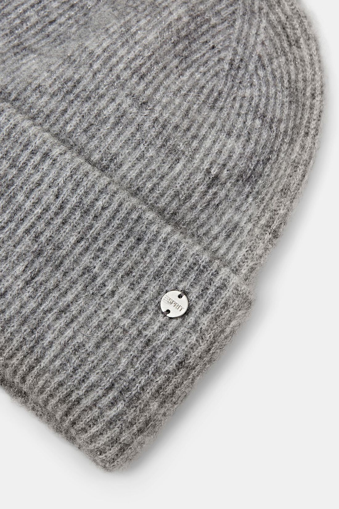 Gerippte Beanie aus Mohair-Wolle-Mix