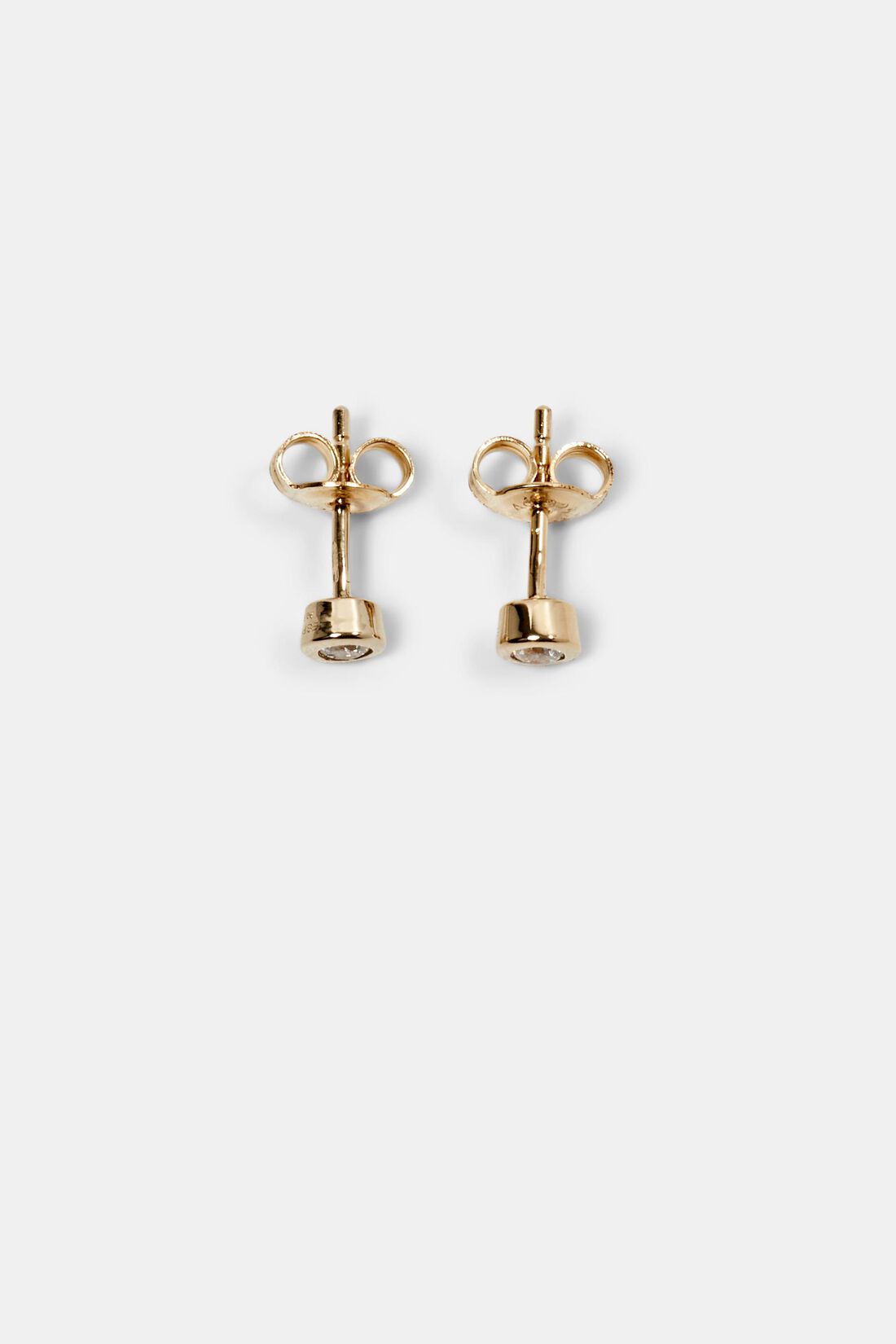 Ohrstecker aus Sterlingsilber in Gold mit Zirkonia