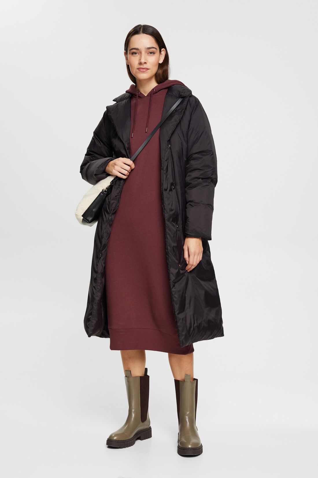 Langes Hoodie-Kleid