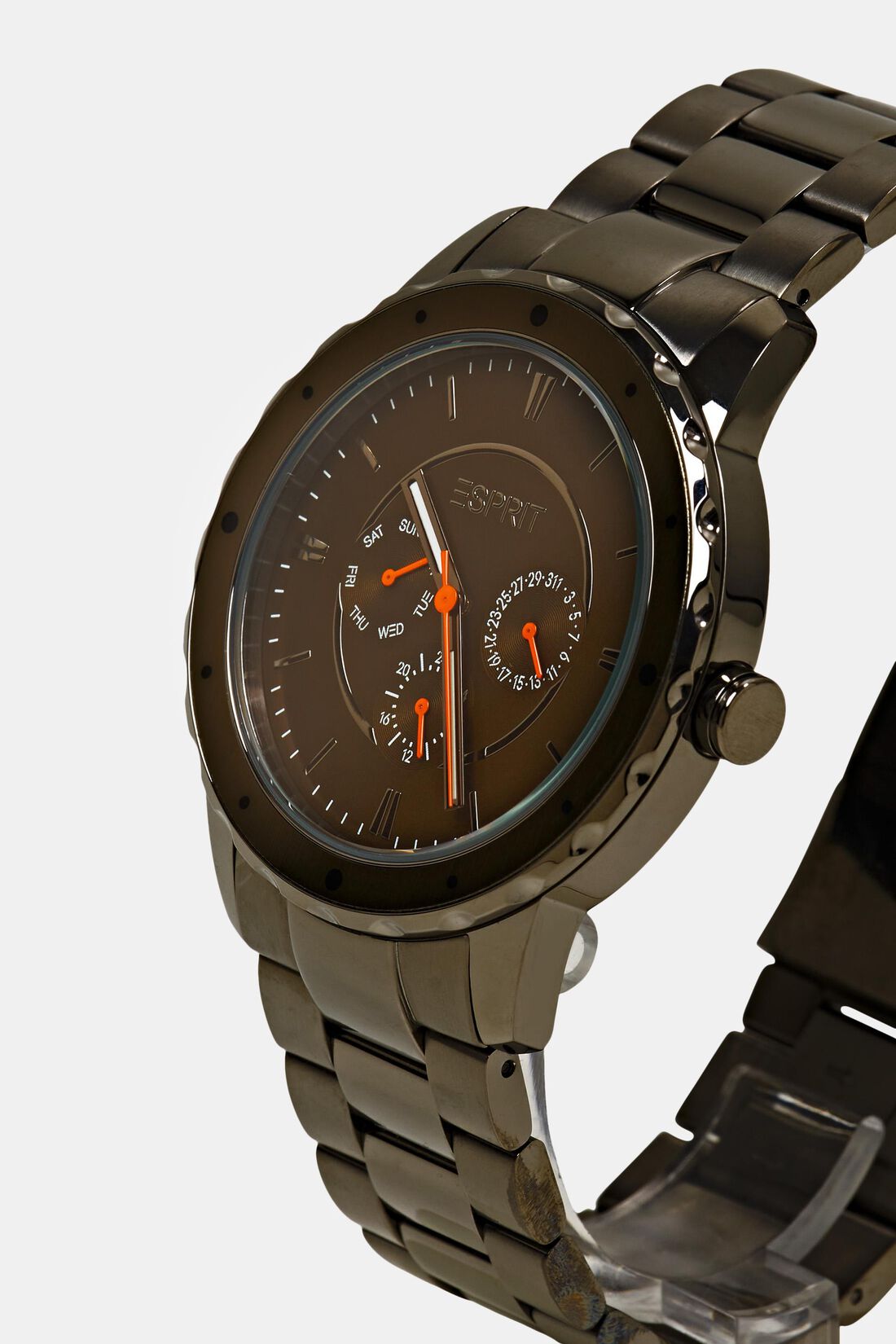 Edelstahl-Uhr mit Gliederarmband