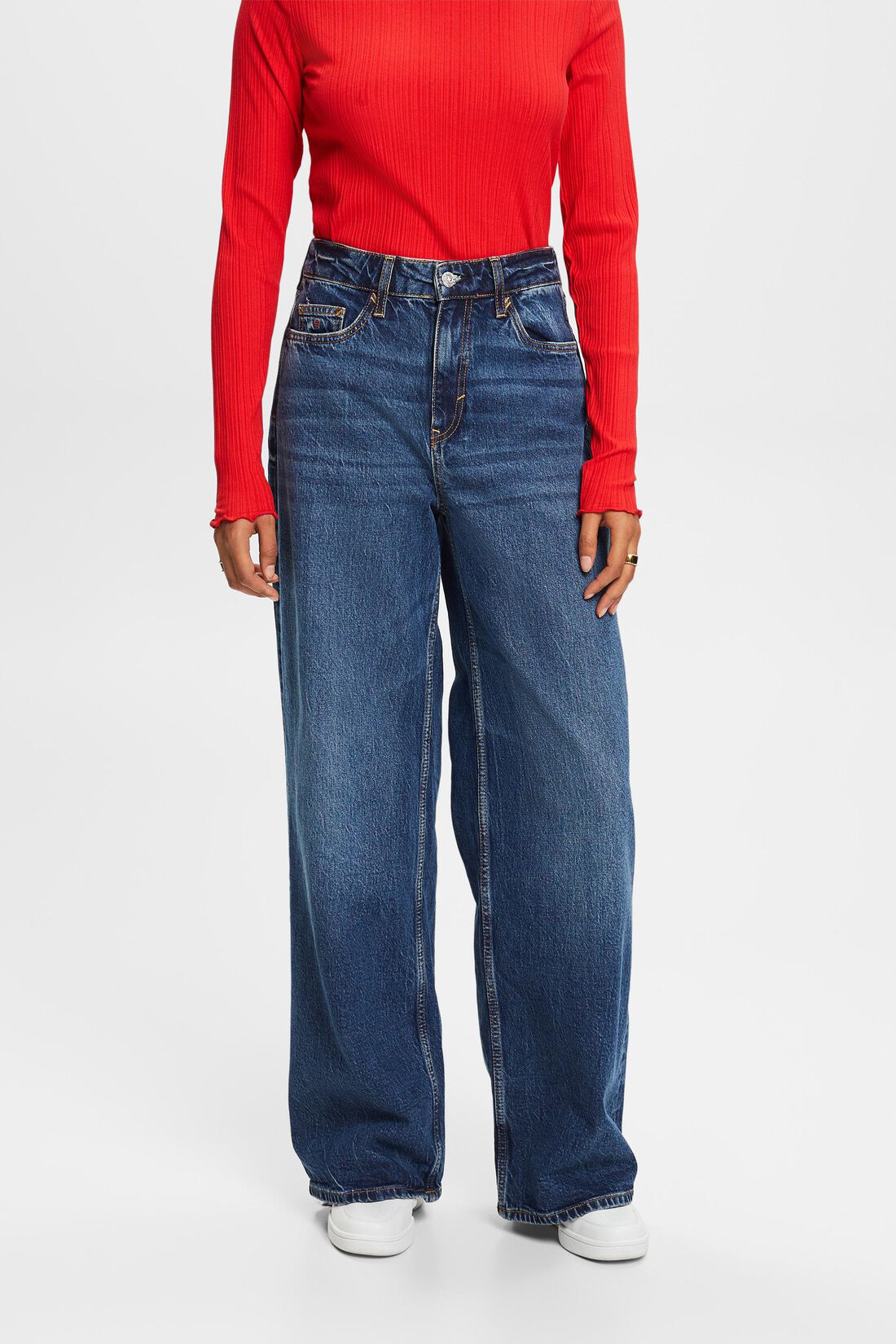 Retro-Hose mit weiter Passform und hohem Bund