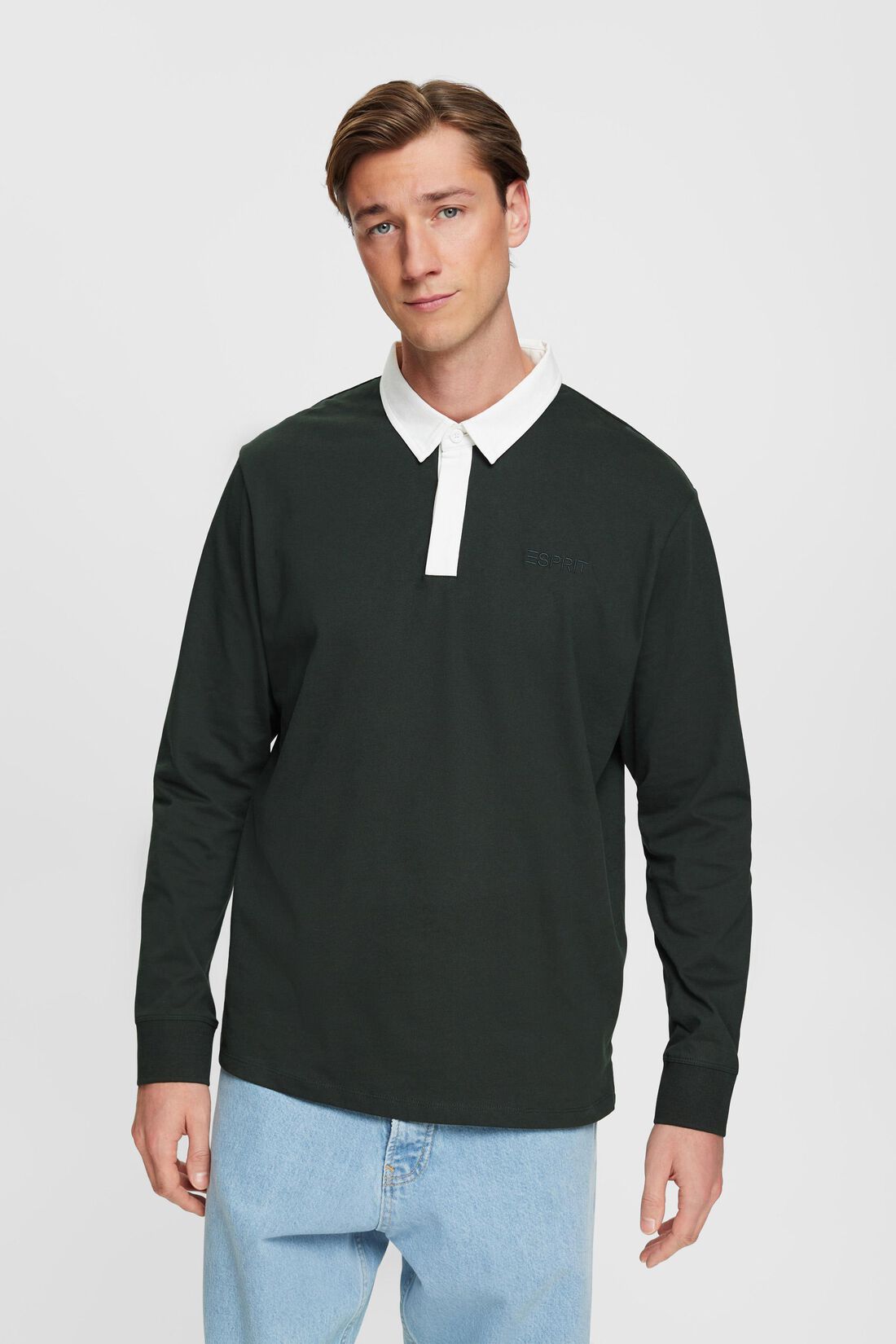 Rugby-Shirt mit Logostickerei