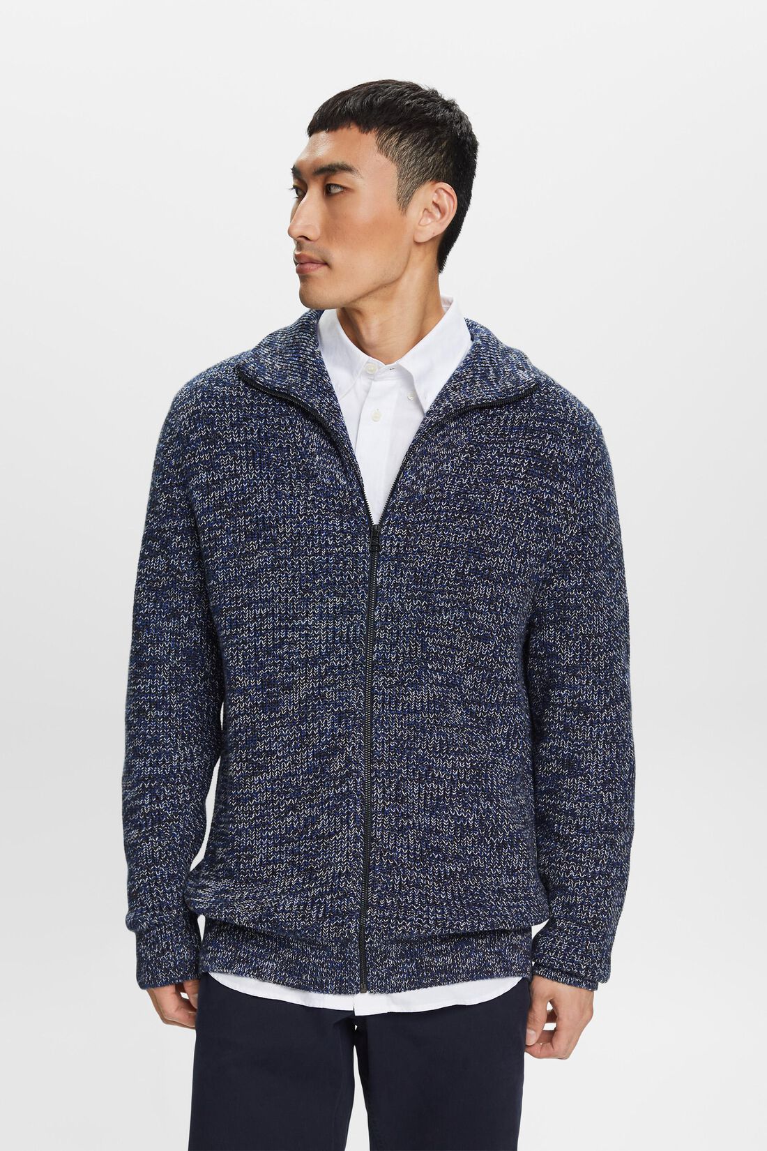 Baumwoll-Cardigan mit Rei&szlig;verschluss
