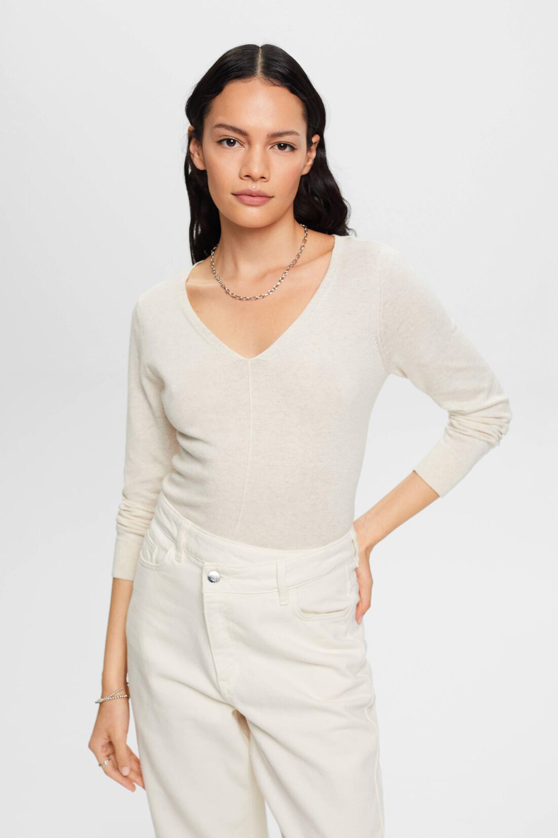 Strickpullover mit V-Ausschnitt
