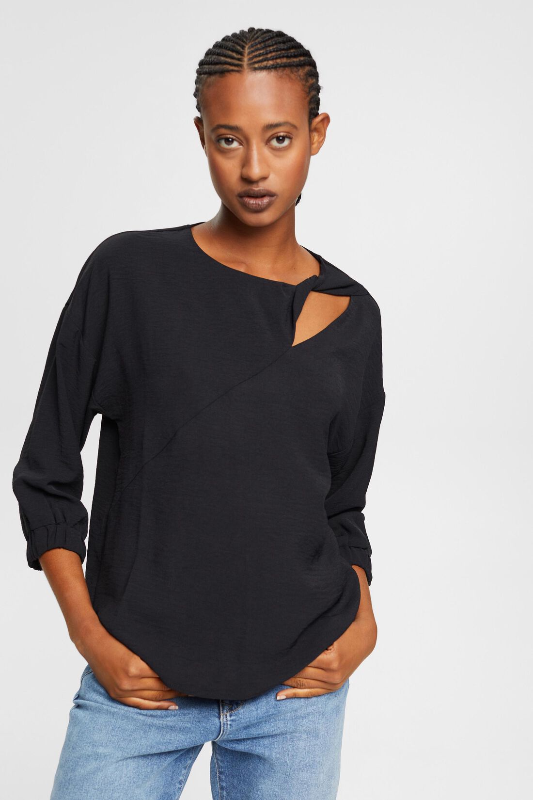Bluse mit Cut-out-Detail