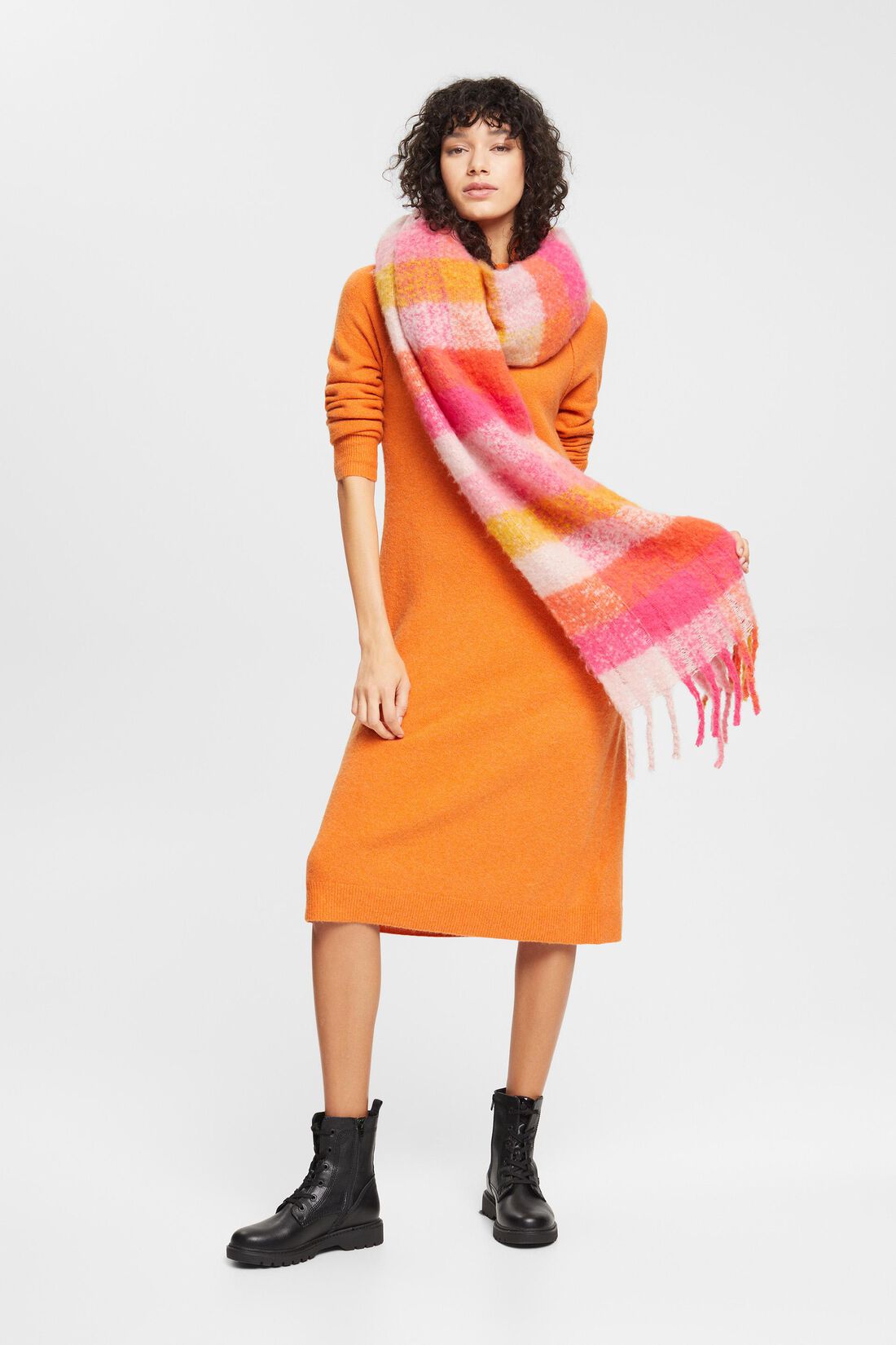 Turtleneck-Kleid aus Wollmix