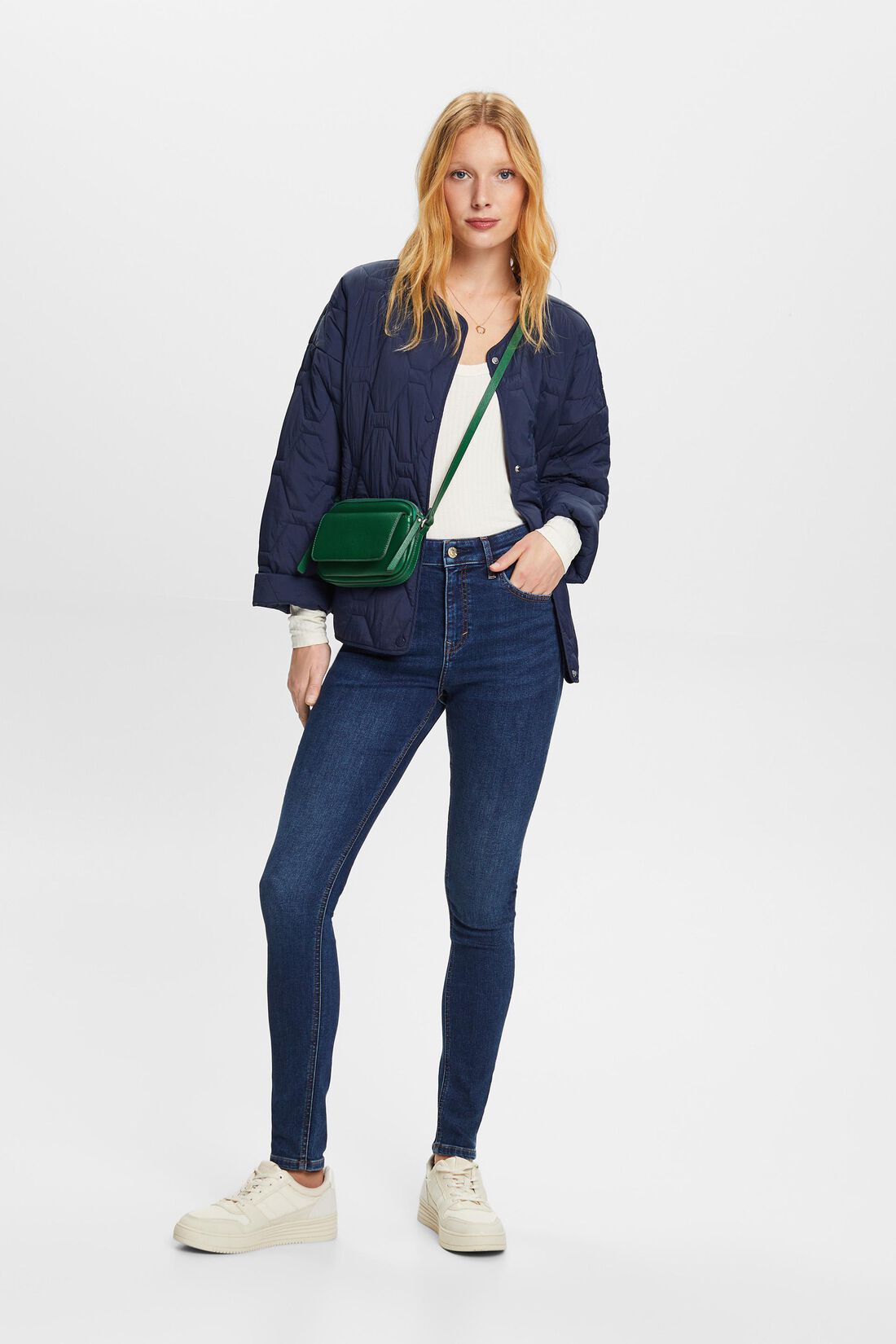 Schmale Jeans mit hohem Bund