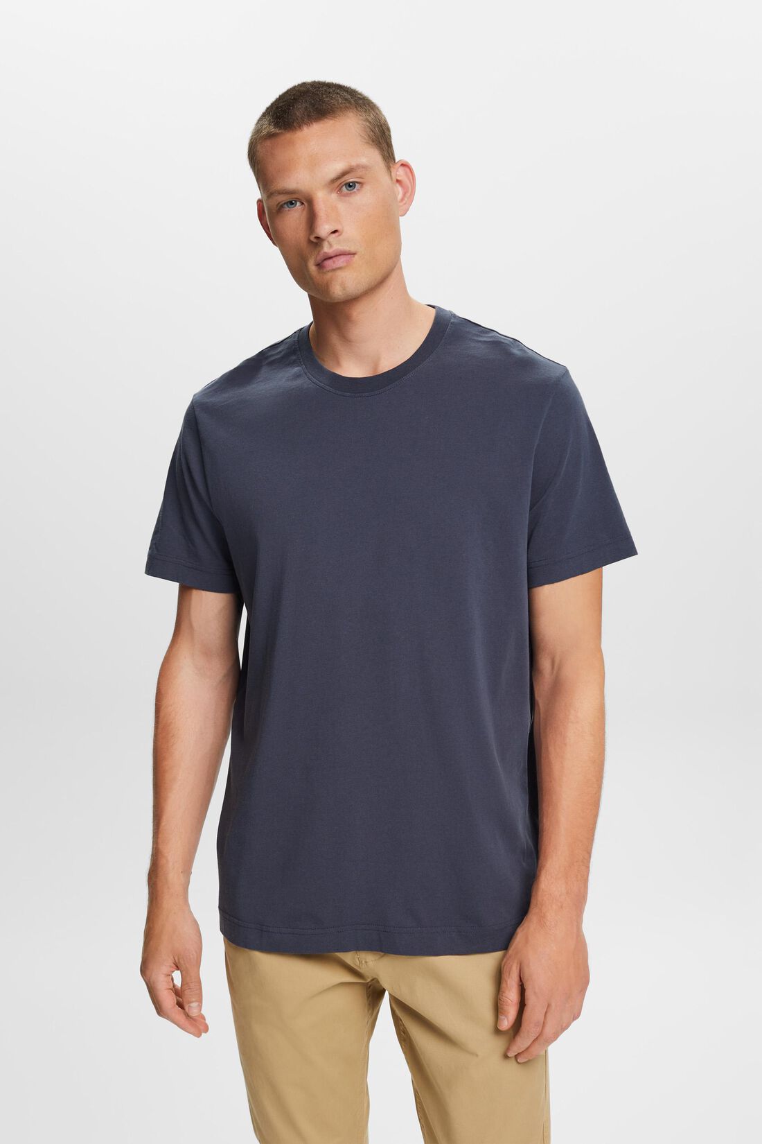 Rundhals-T-Shirt aus Jersey, 100% Baumwolle
