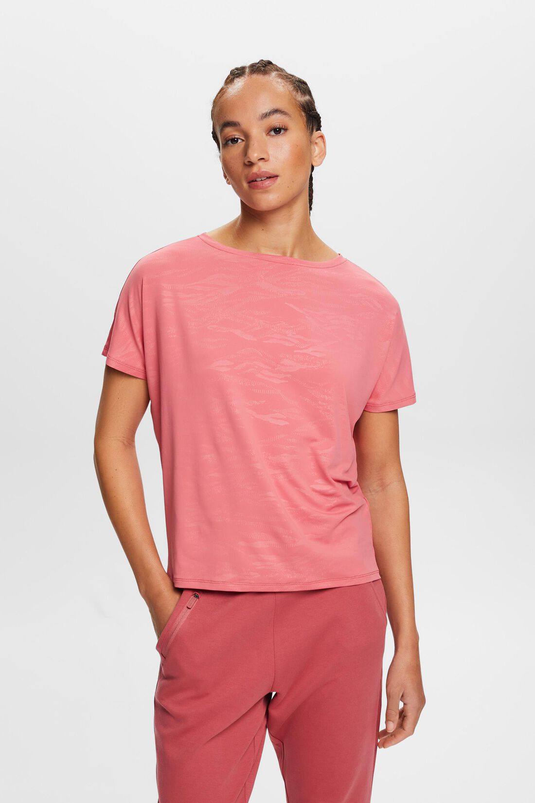 Active T-Shirt mit Pr&auml;gung, E-DRY