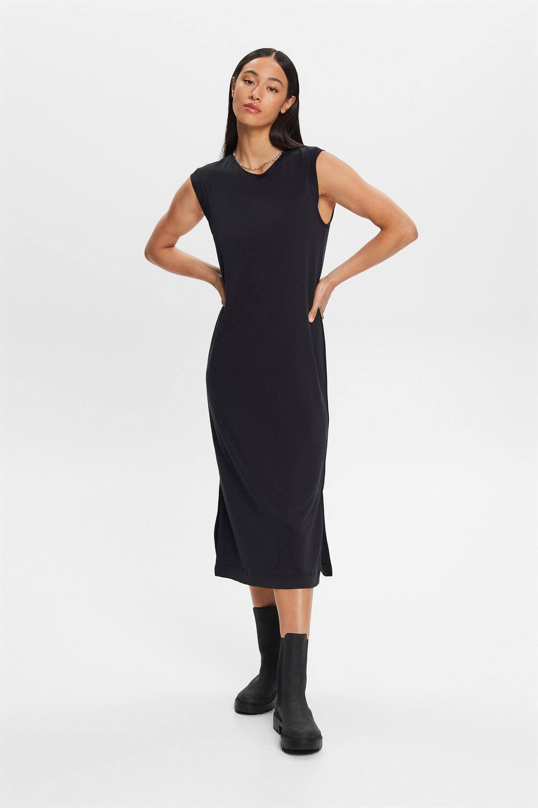 &Auml;rmelloses Midi-Hemdblusenkleid