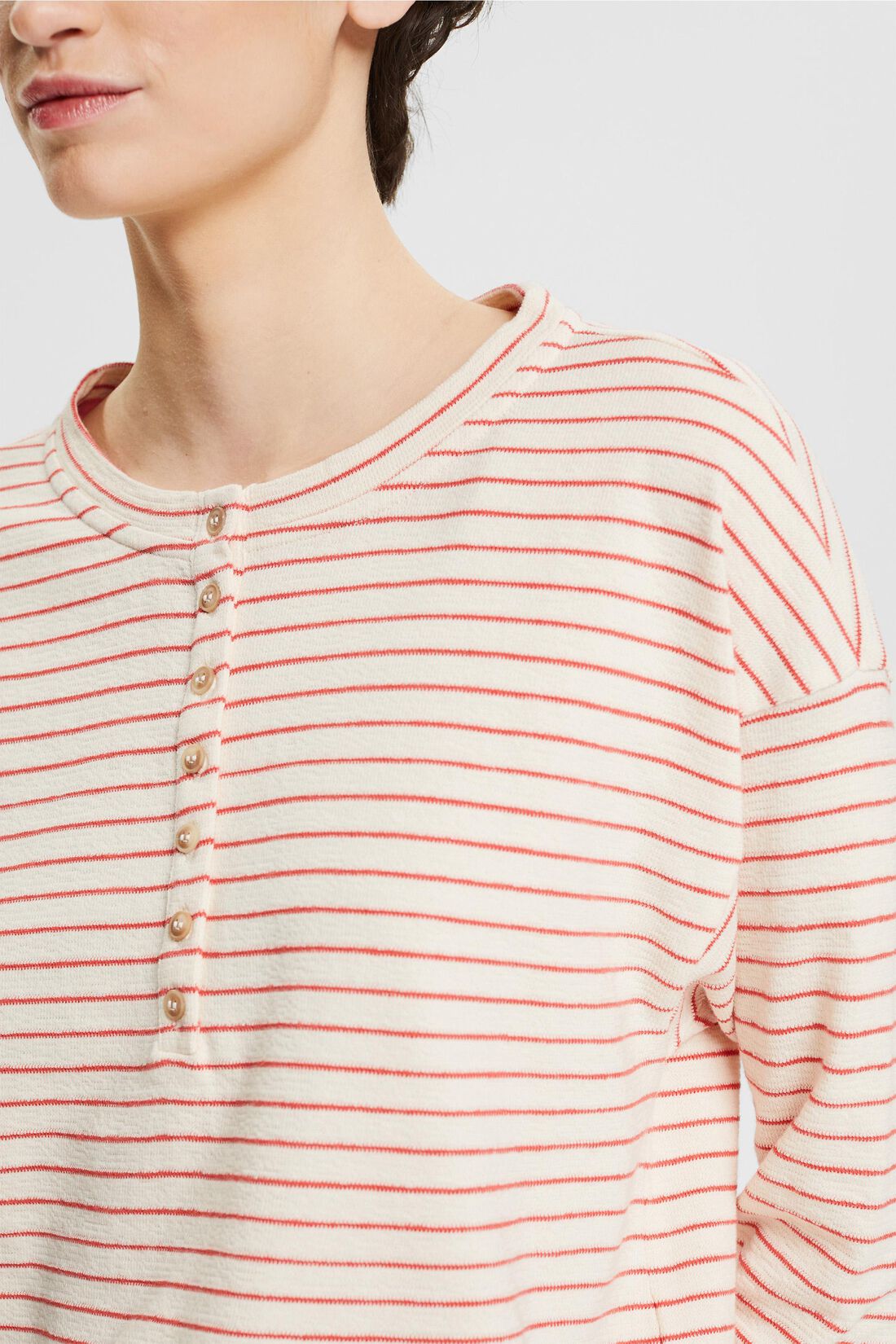 Longsleeve mit Knopfleiste