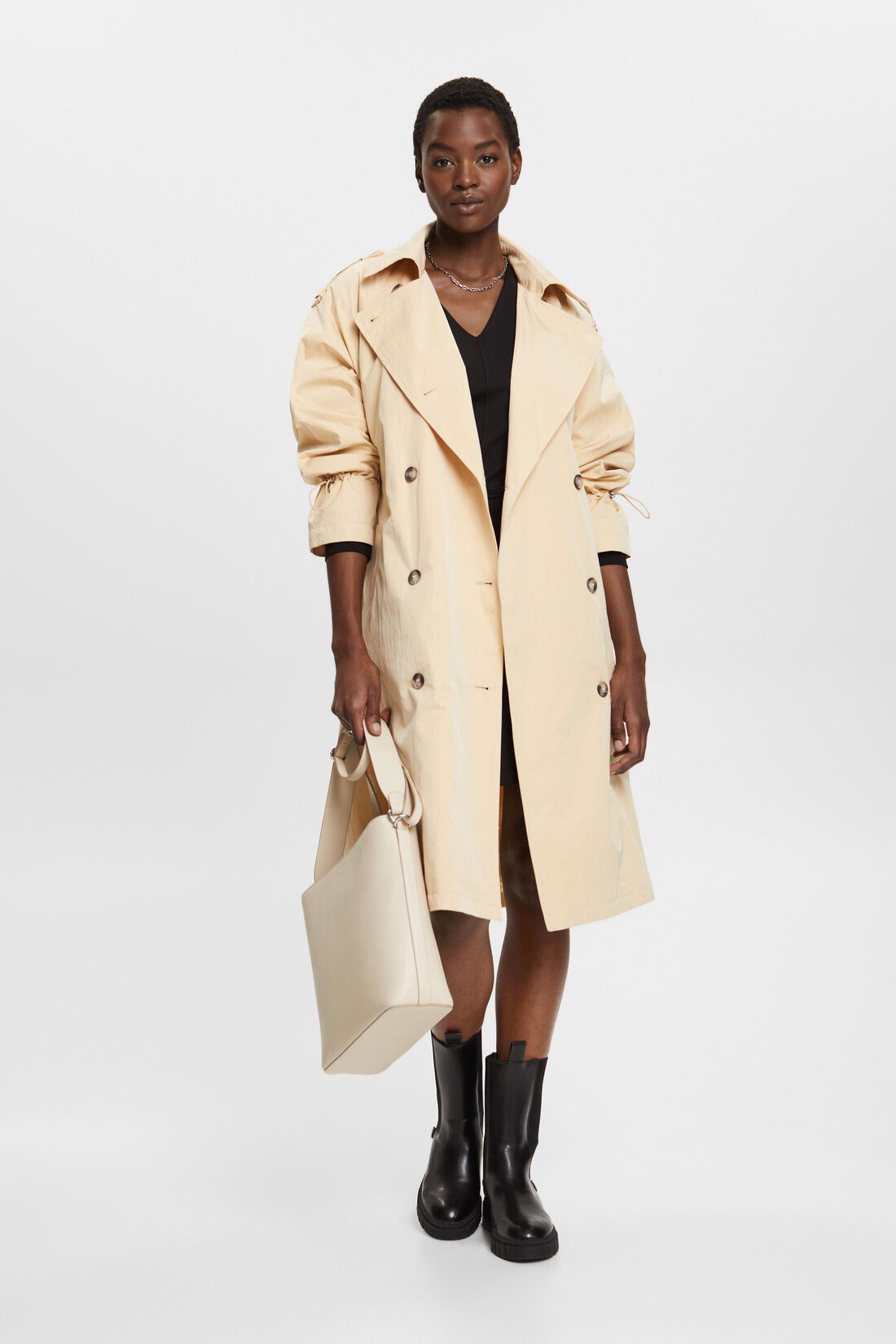 Doppelreihiger Trenchcoat mit G&uuml;rtel