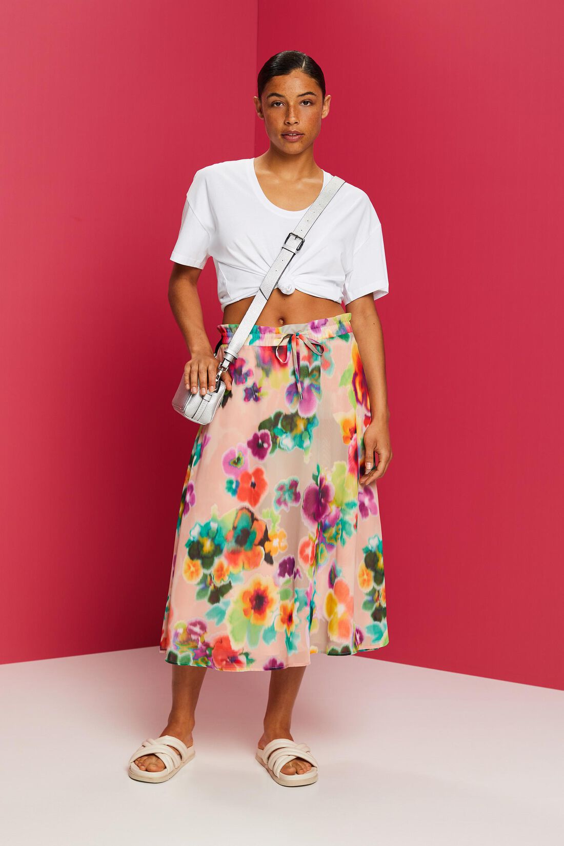 Oversize Cropped-T-Shirt, 100 % Baumwolle