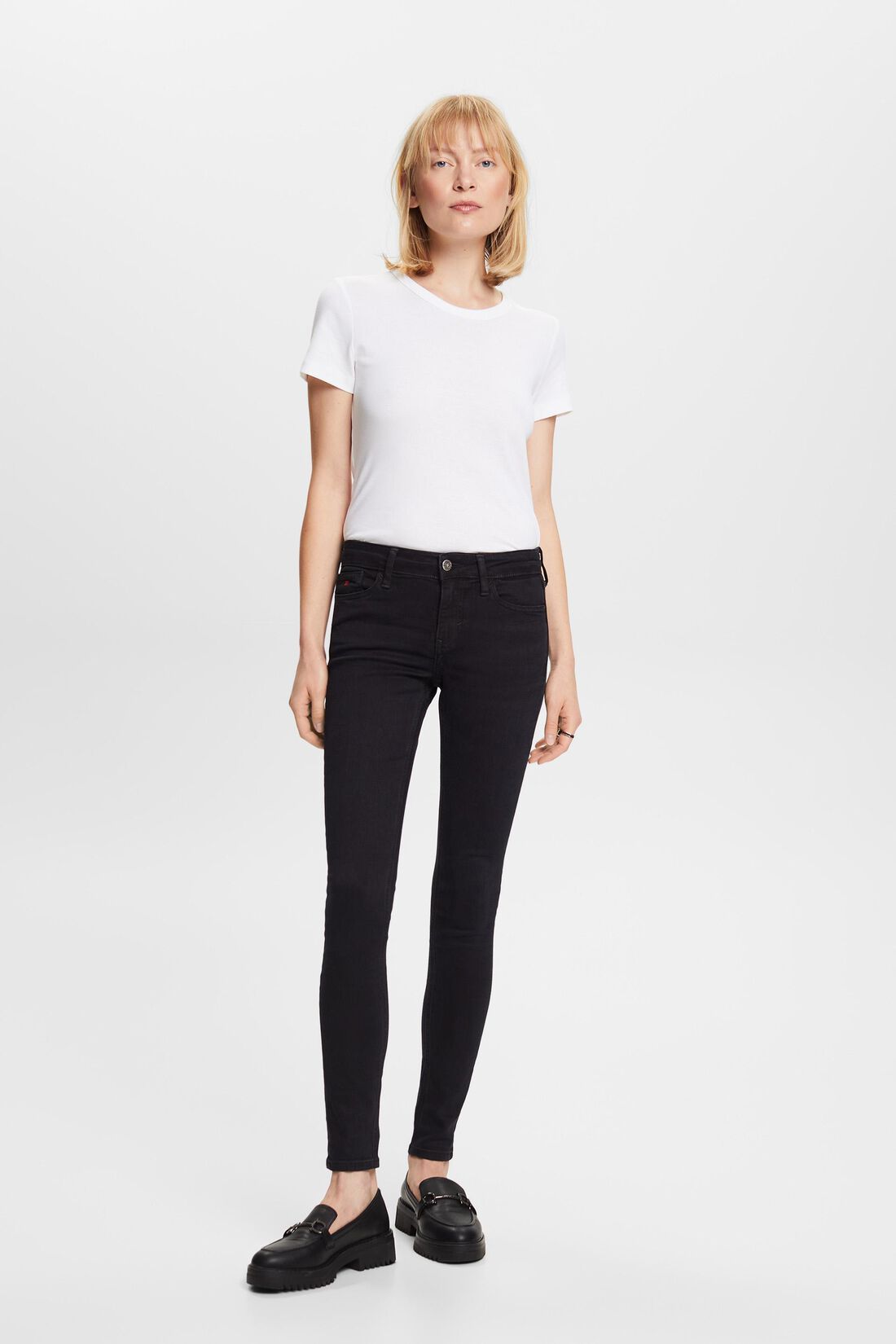 Premium-Skinny Jeans mit mittlerer Bundh&ouml;he