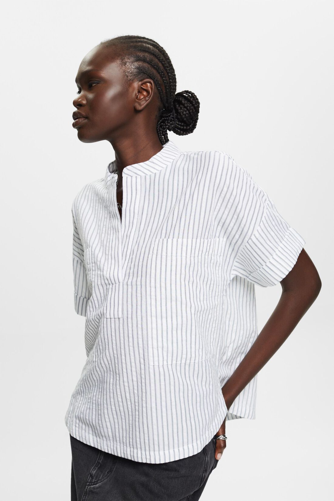 Gestreifte Oversized-Bluse
