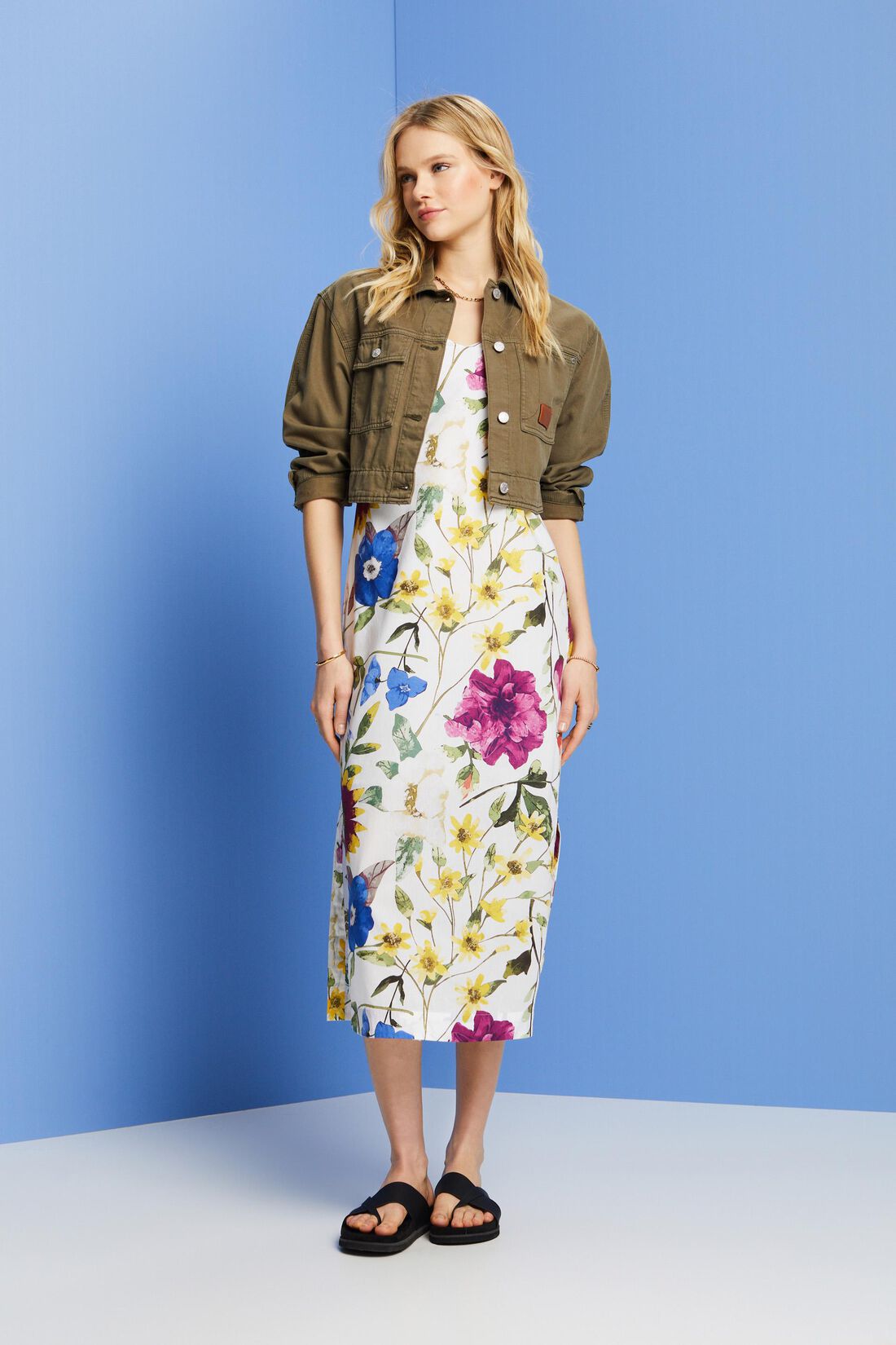 Midikleid mit Muster