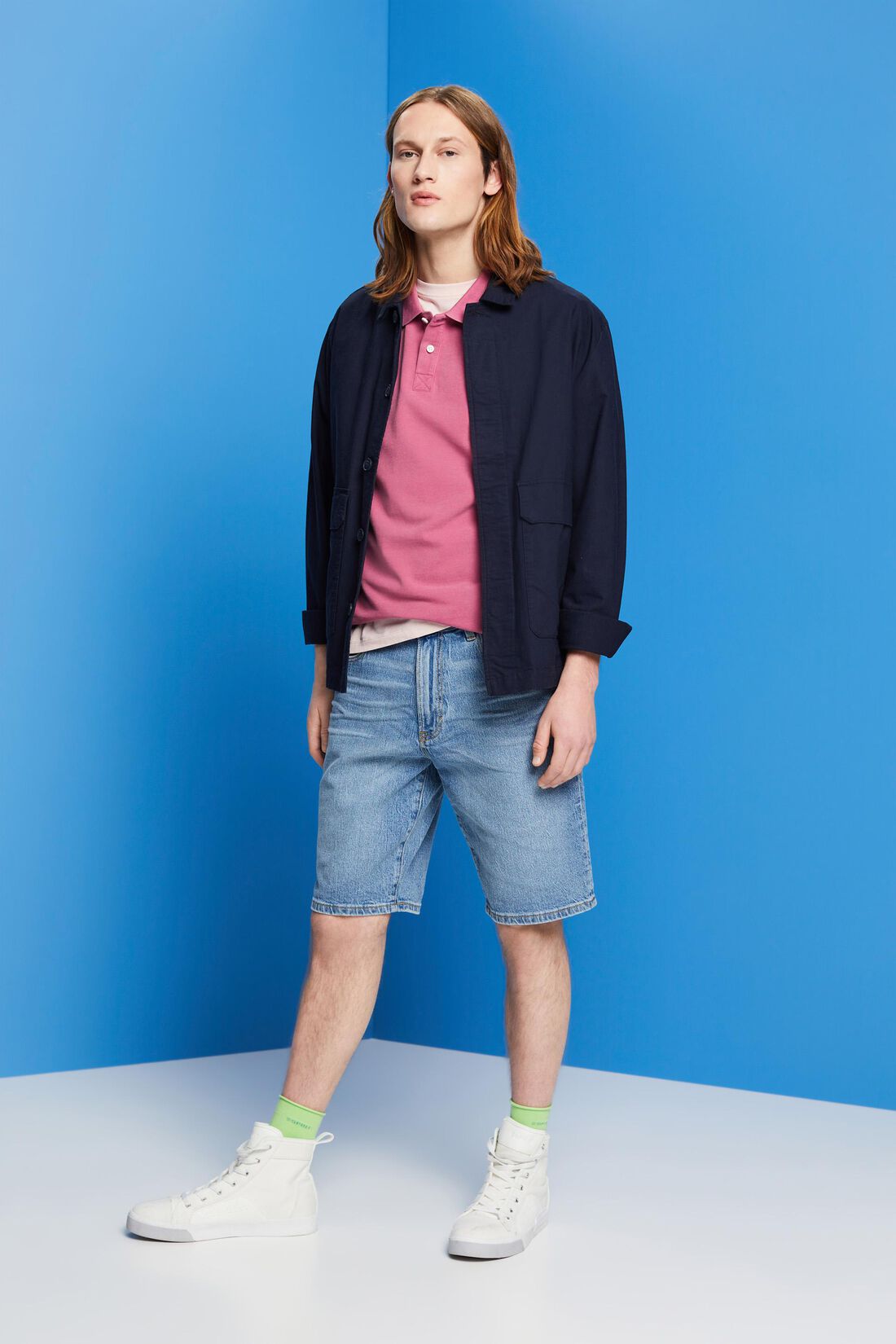 Poloshirt aus Stone-Washed-Baumwollpikee