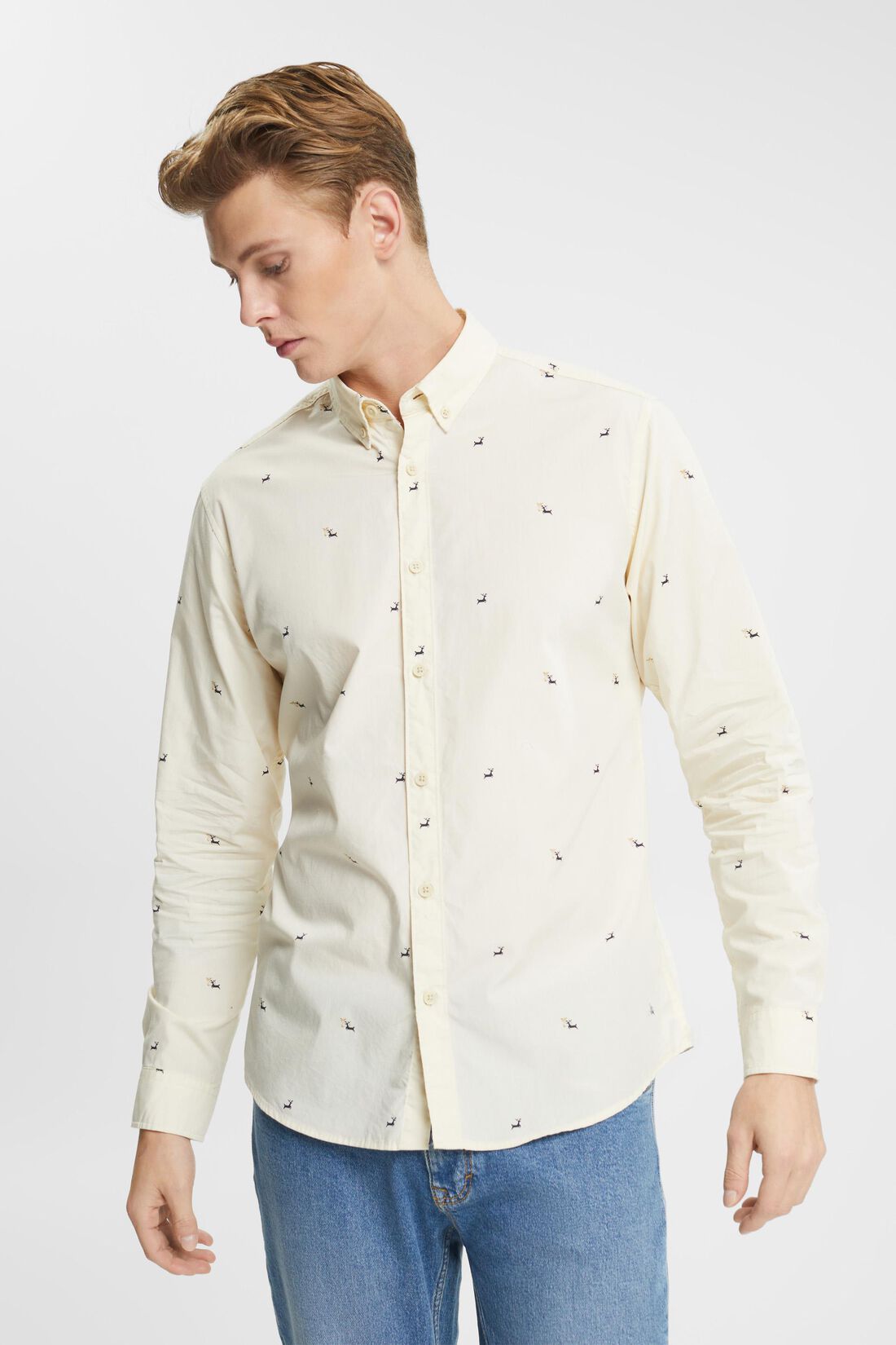 Hemd mit Rentier-Print