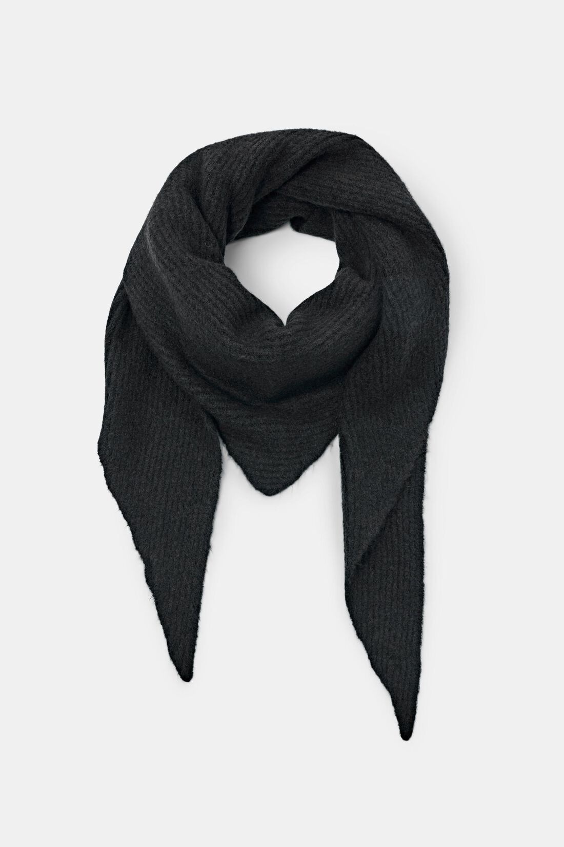 Dreieckiger Rippstrickschal