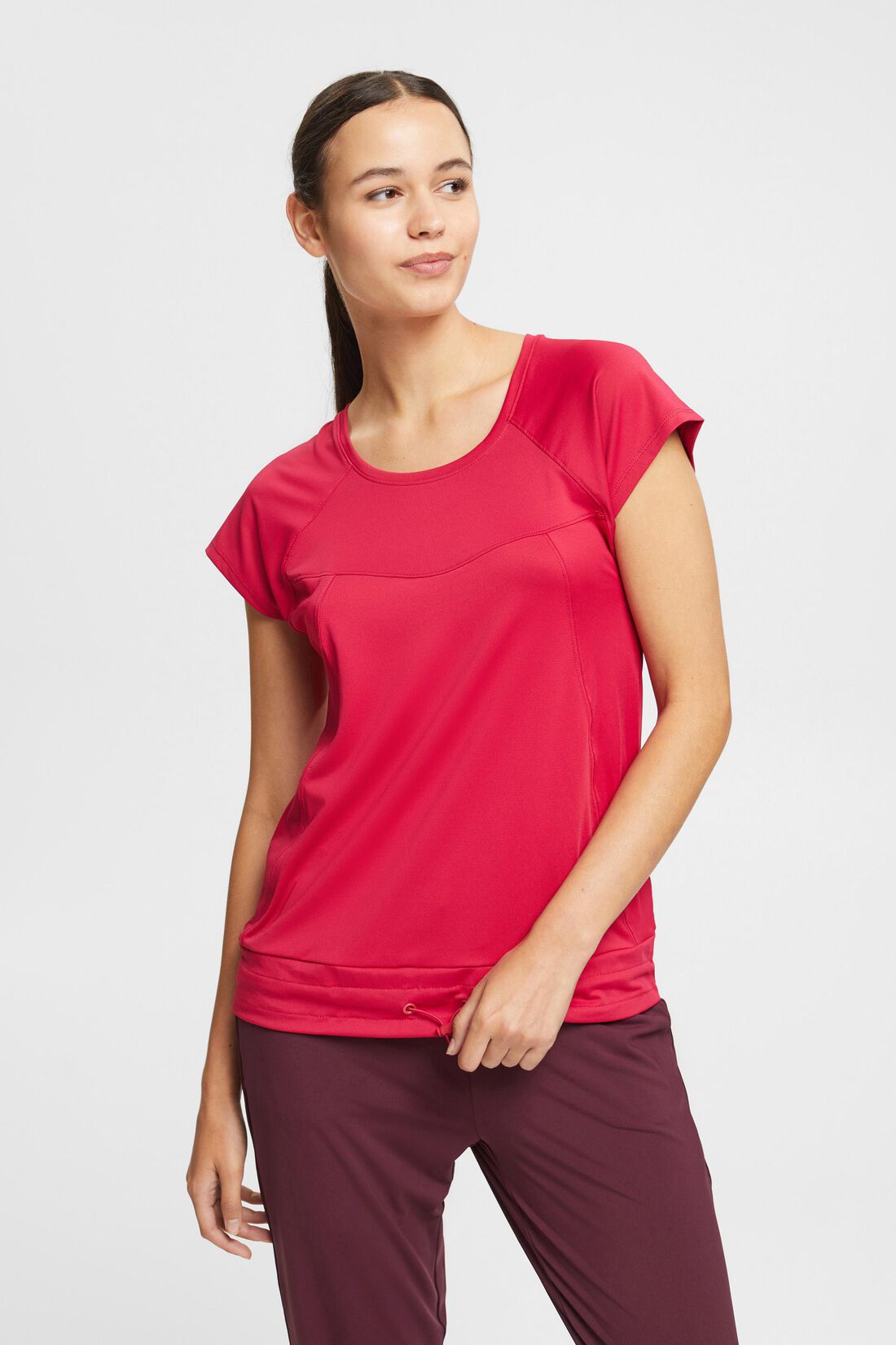 Recycelt: Active T-Shirt mit Kordelzug und E-DRY