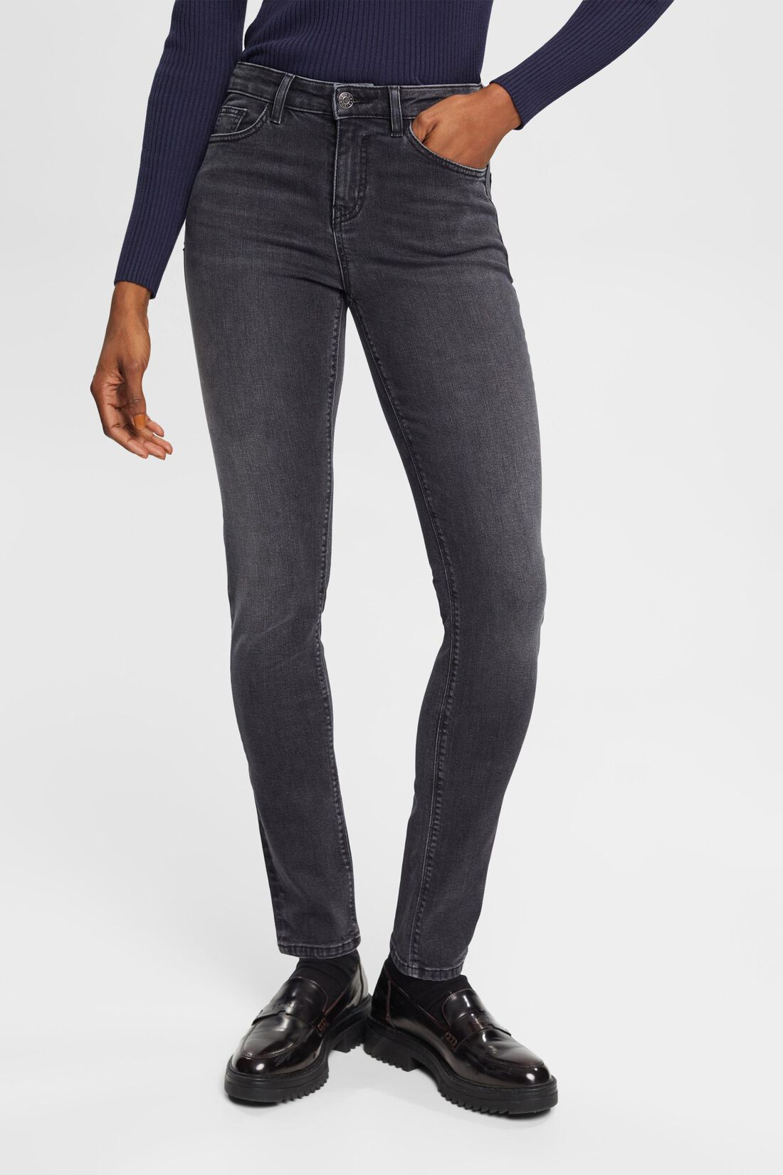 Mid-Rise-Stretchjeans in schmaler Passform