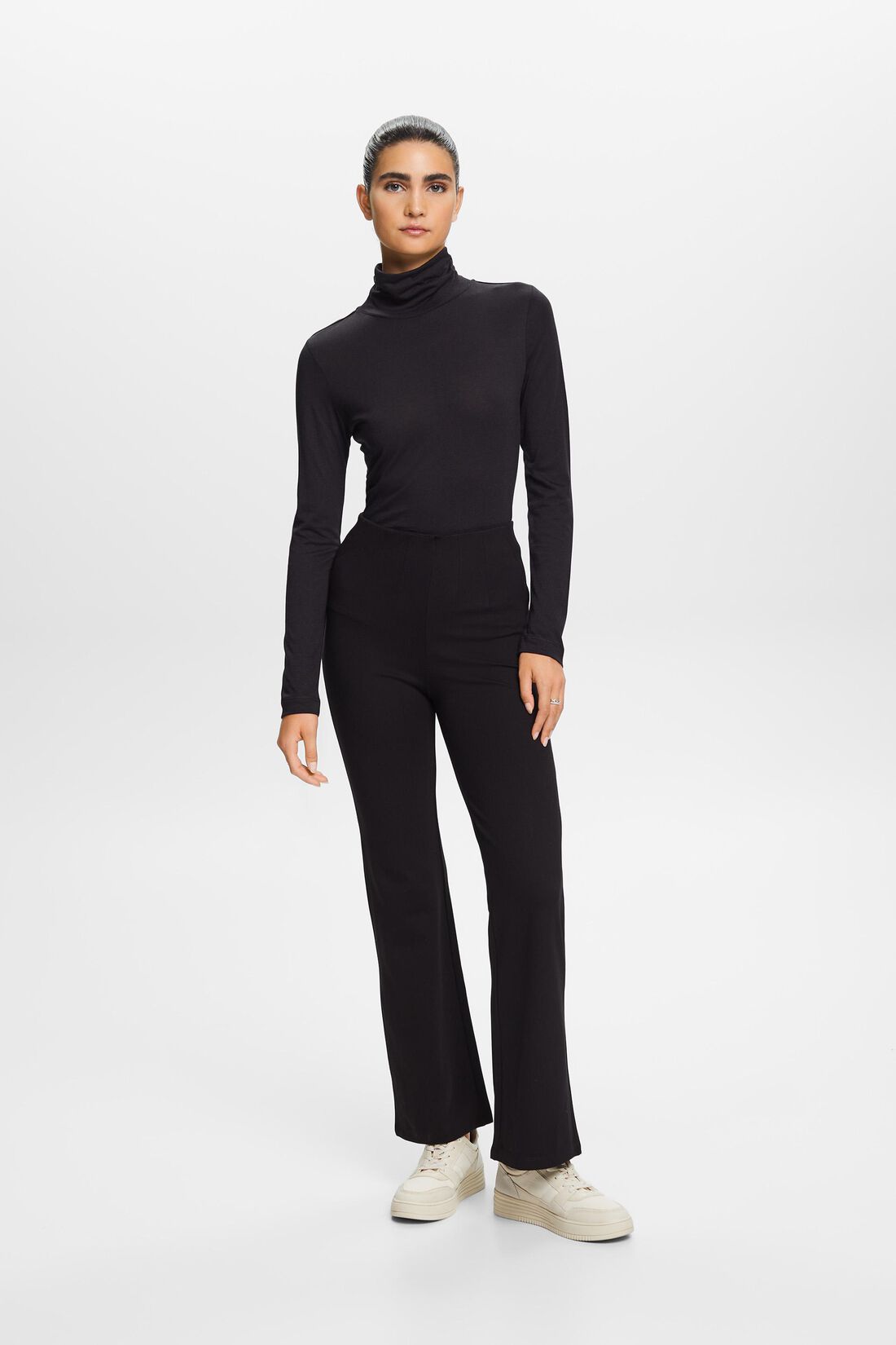 Hose aus Punto-Jersey mit weitem Bein